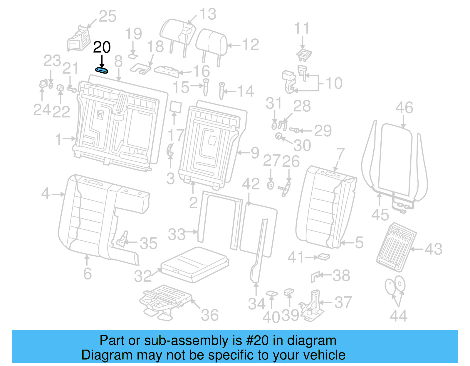 Seat Belt Guide Clip 3C9-885-557-5J6 - View 4