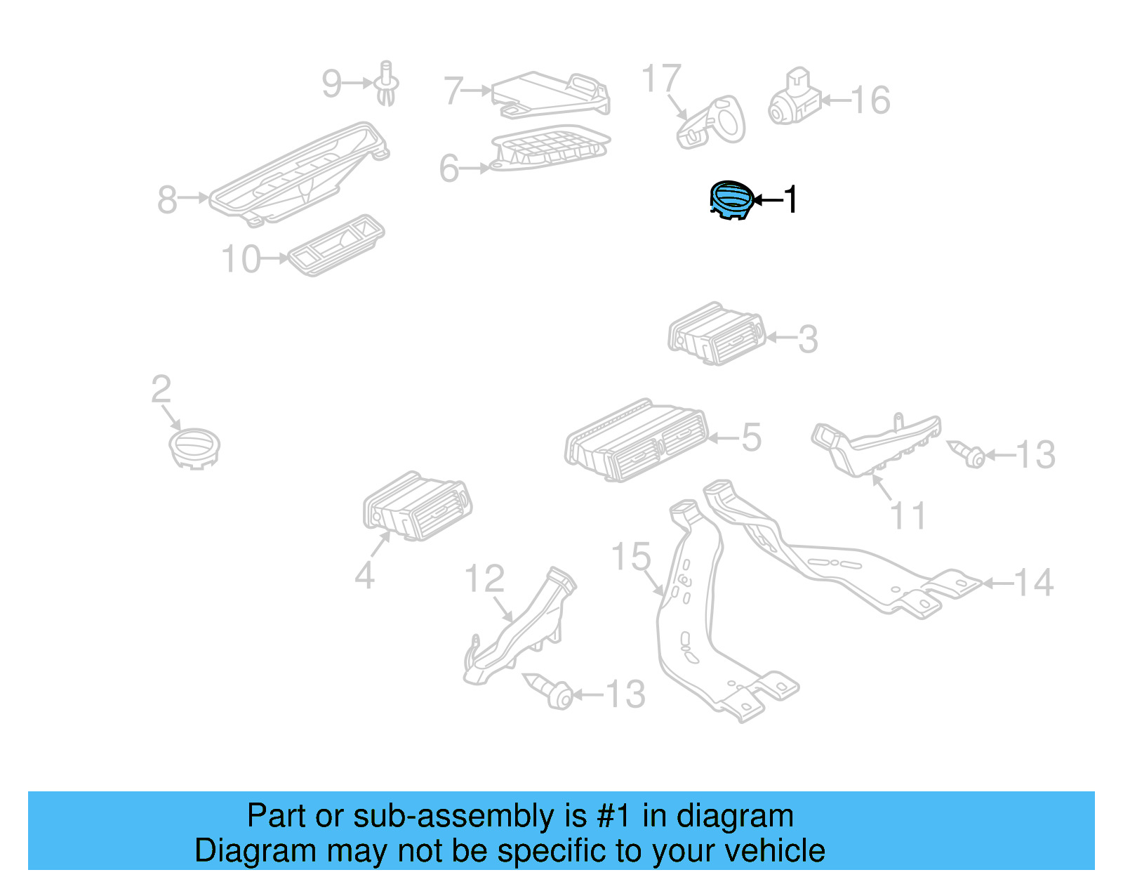 Defroster Vent 561-819-706-A-82V - View 7