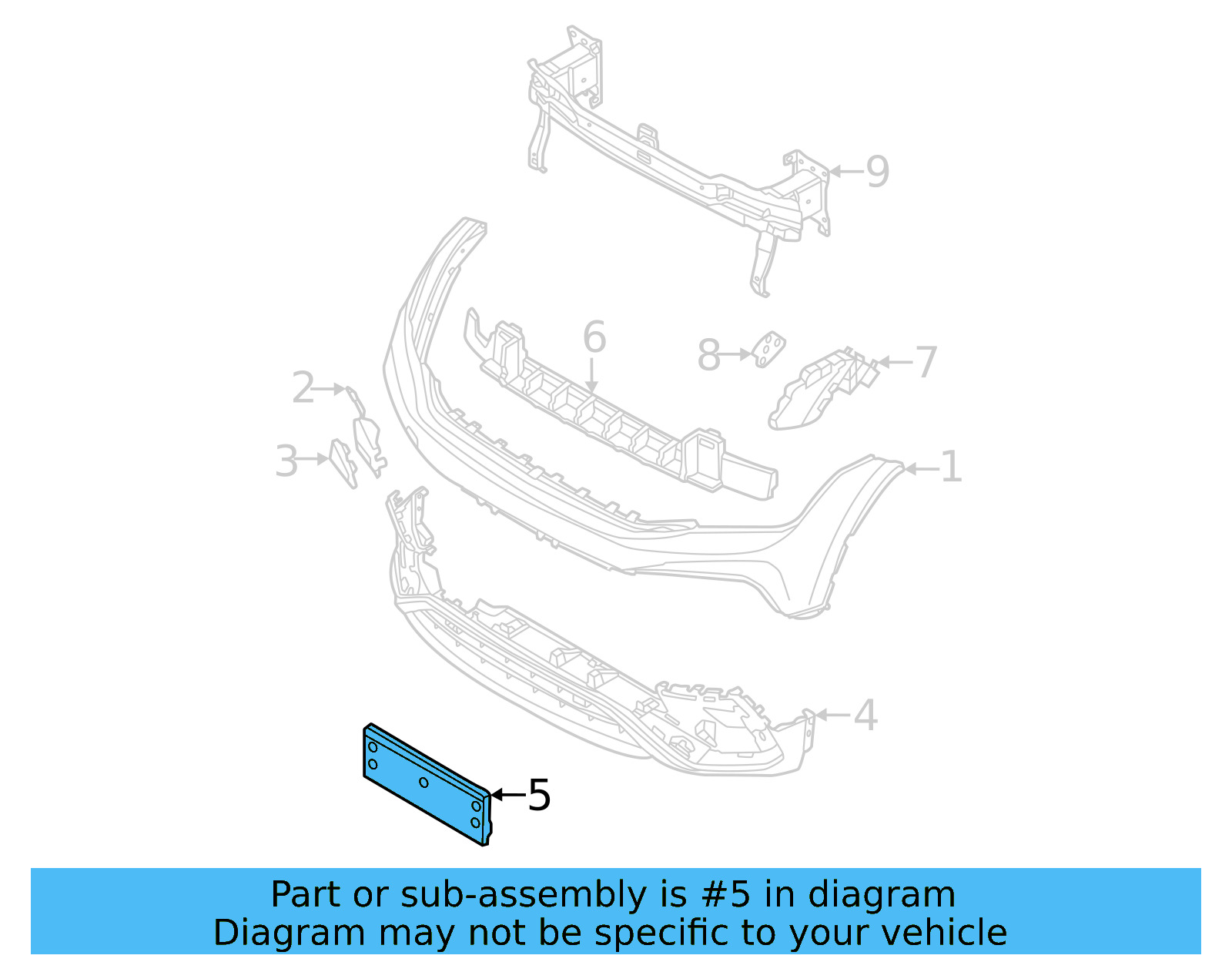 License Bracket 5NN-807-287-K-9B9 - View 5