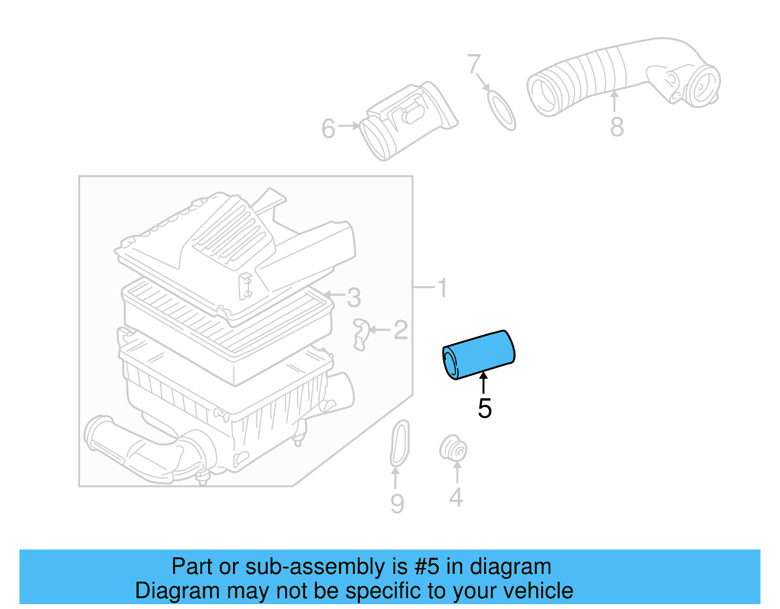 Warm Air Hose 027-129-627-E - View 6