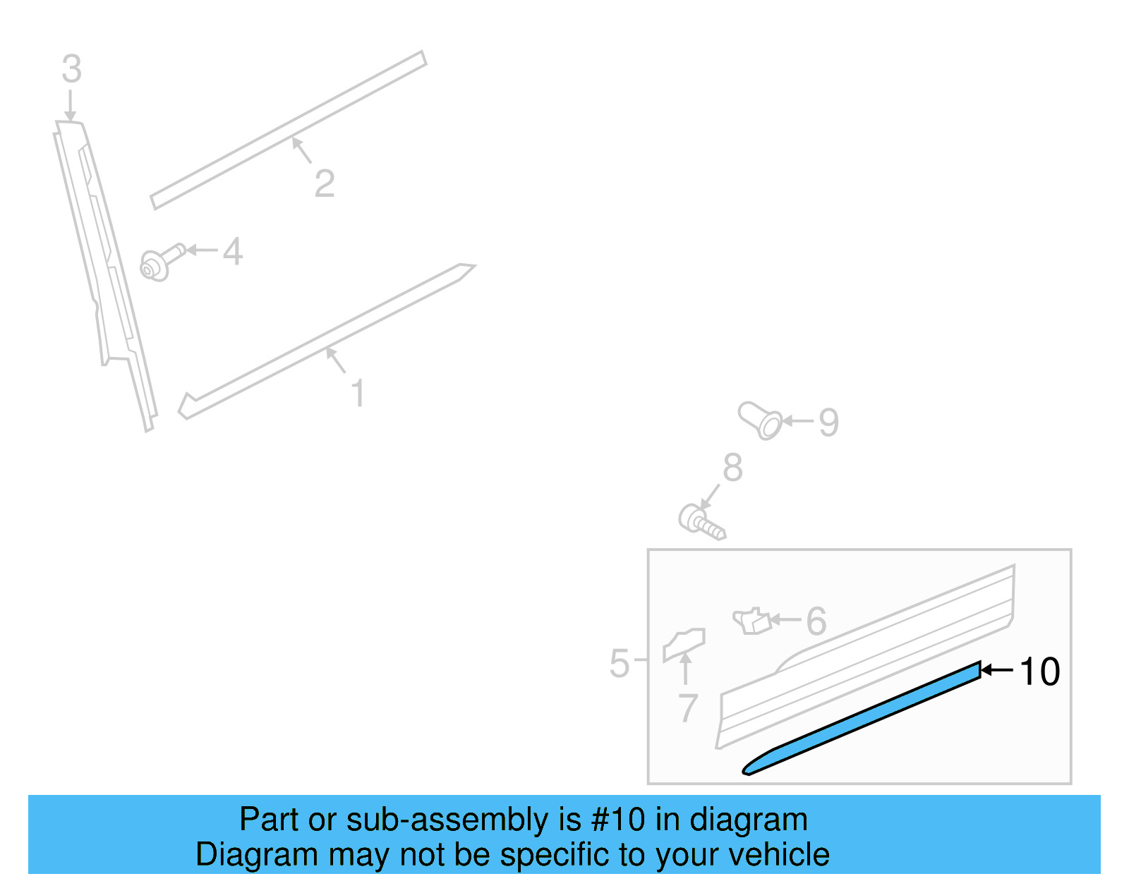 Lower Molding Trim 5NL-853-333-041 - View 3