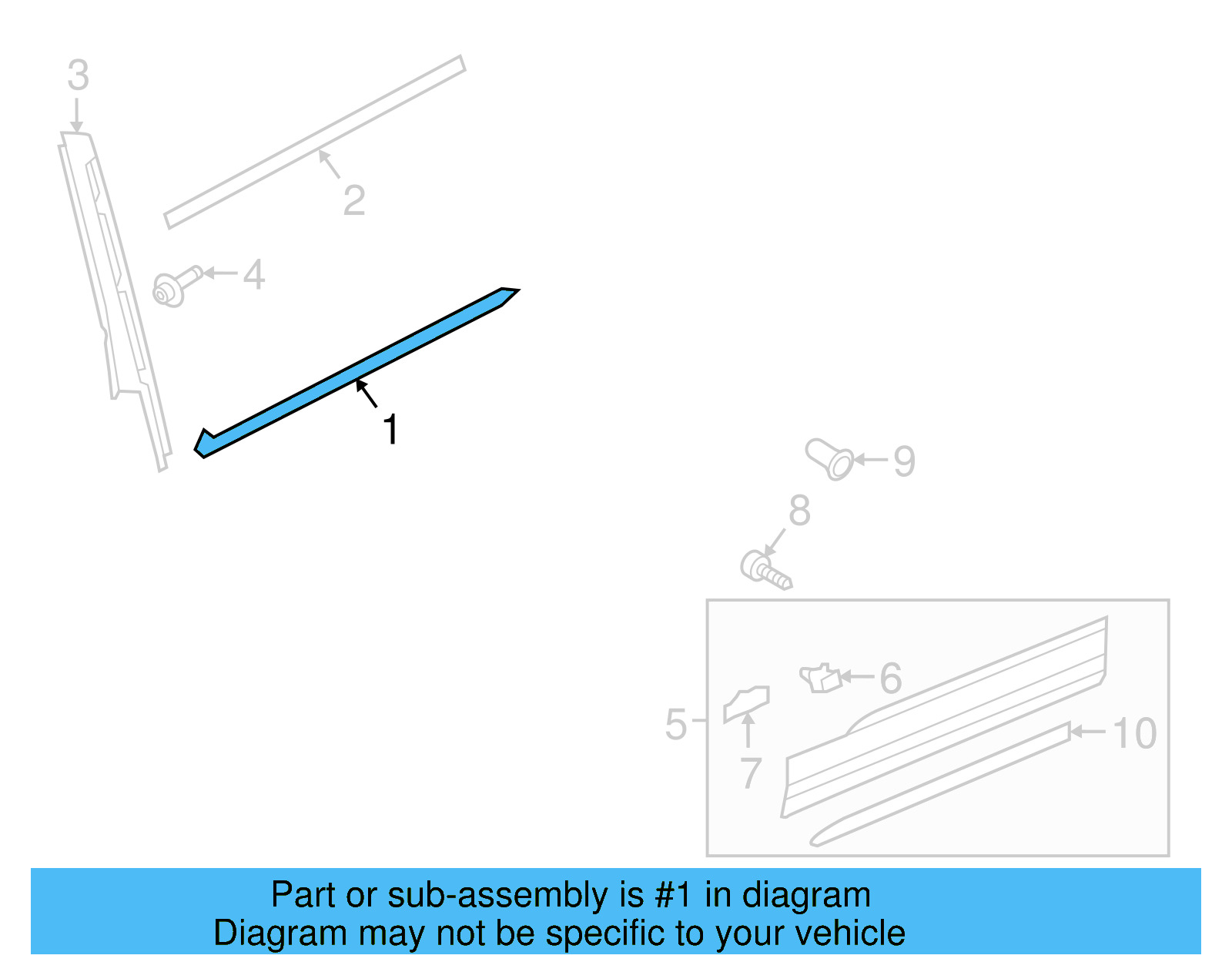 Belt Molding 5NN-839-478-5AP - View 3