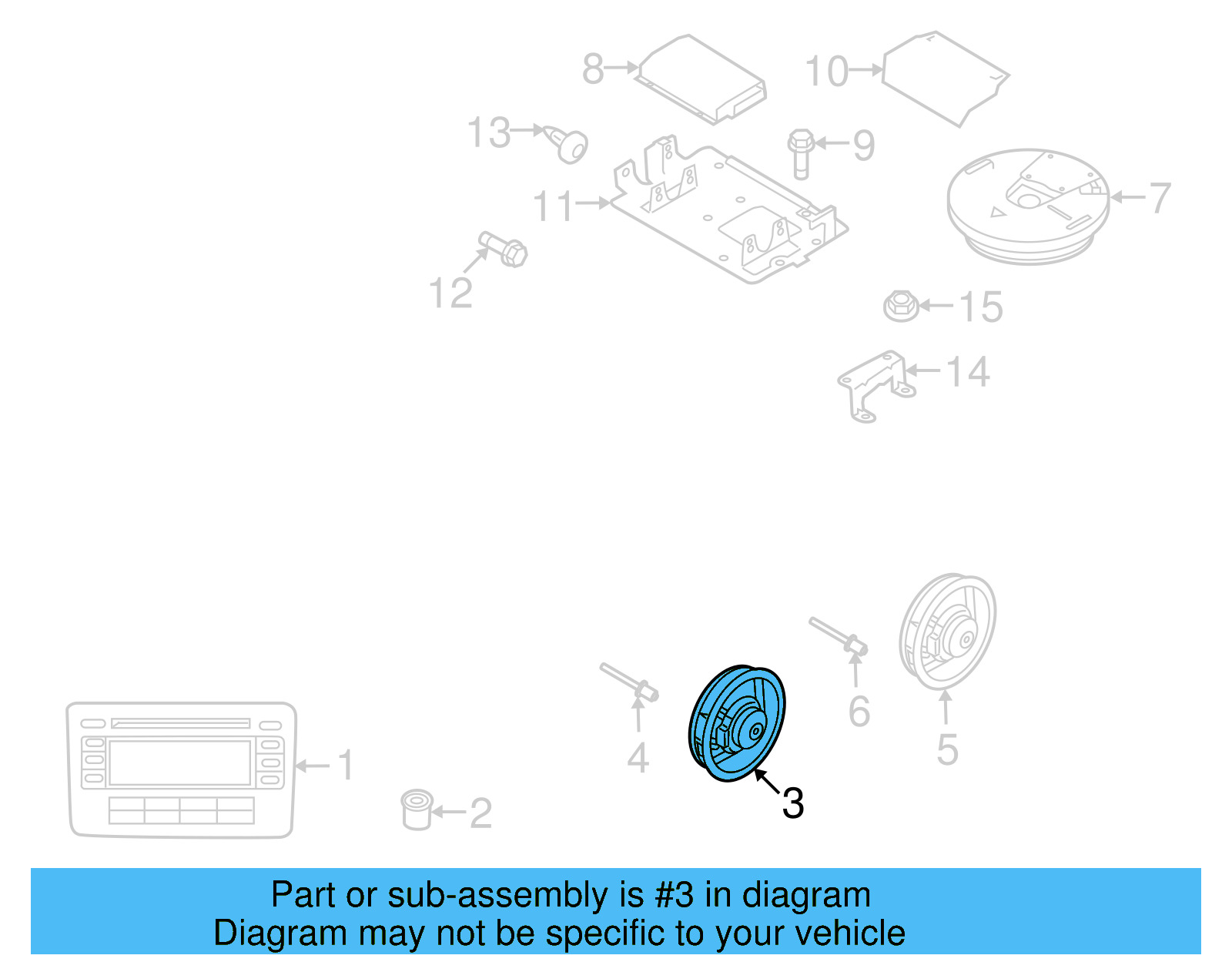 Front Dr Speaker 5N0-035-454-A - View 6