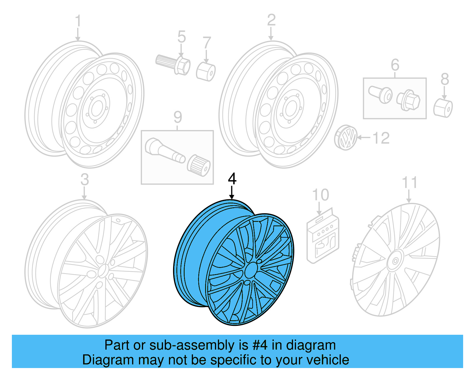 Wheel, Alloy 5C0-601-025-Q-8Z8 - View 25