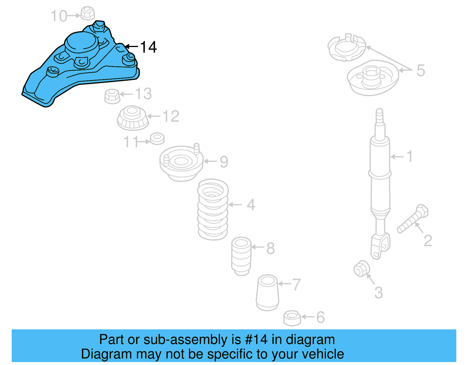 Strut Mount 8D0-412-383-E - View 9