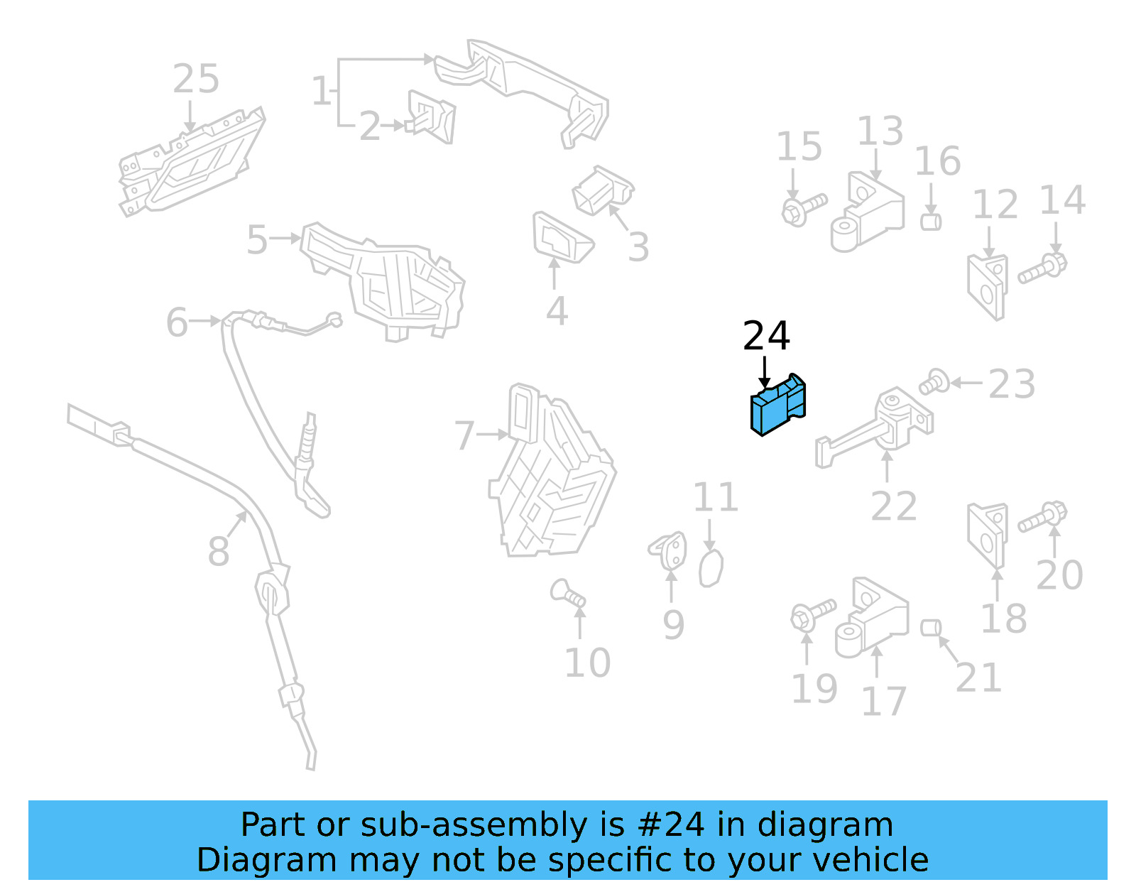 Door Check Cover 3G8-839-267 - View 3