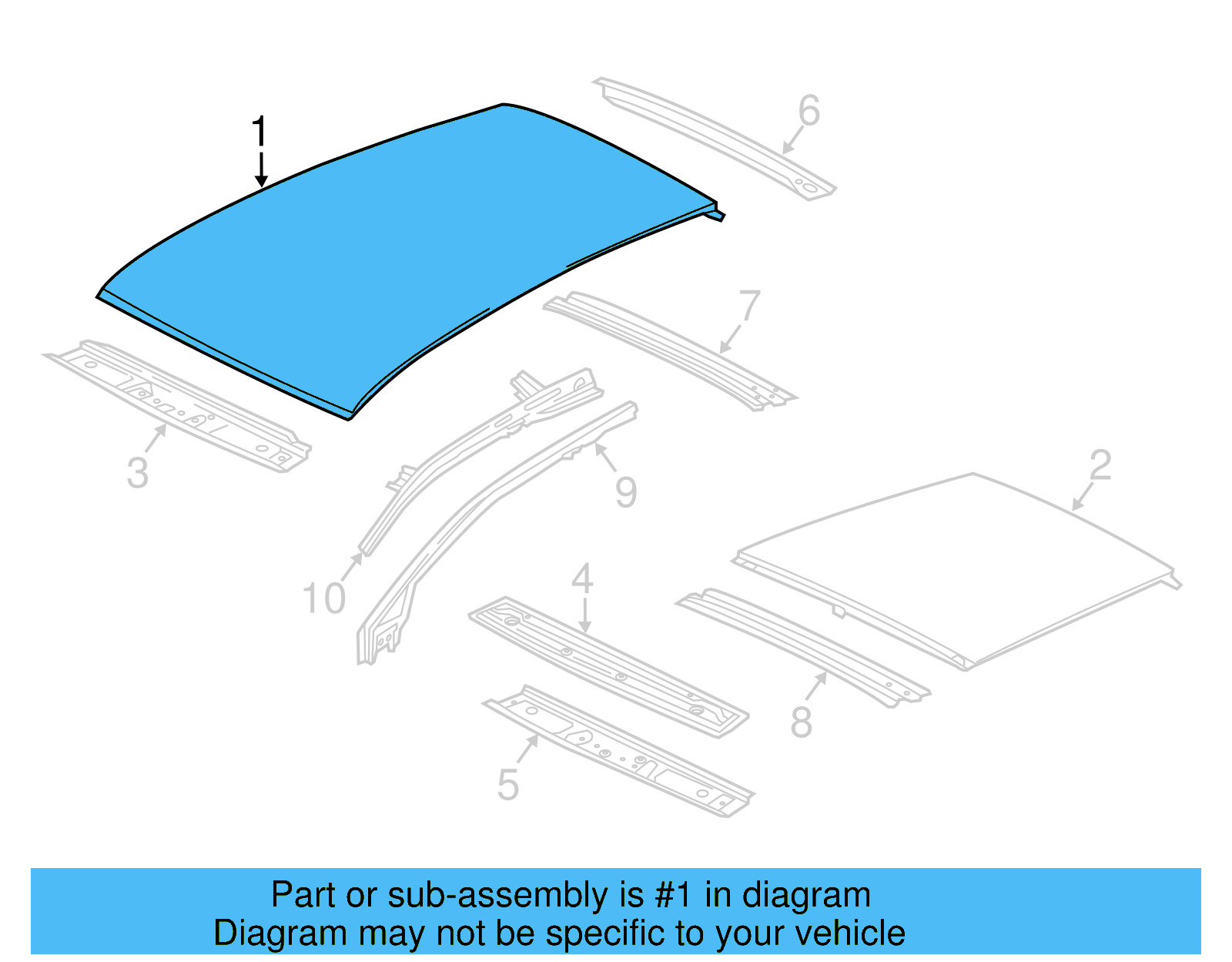 Roof Panel 5G6-817-111-B - View 6