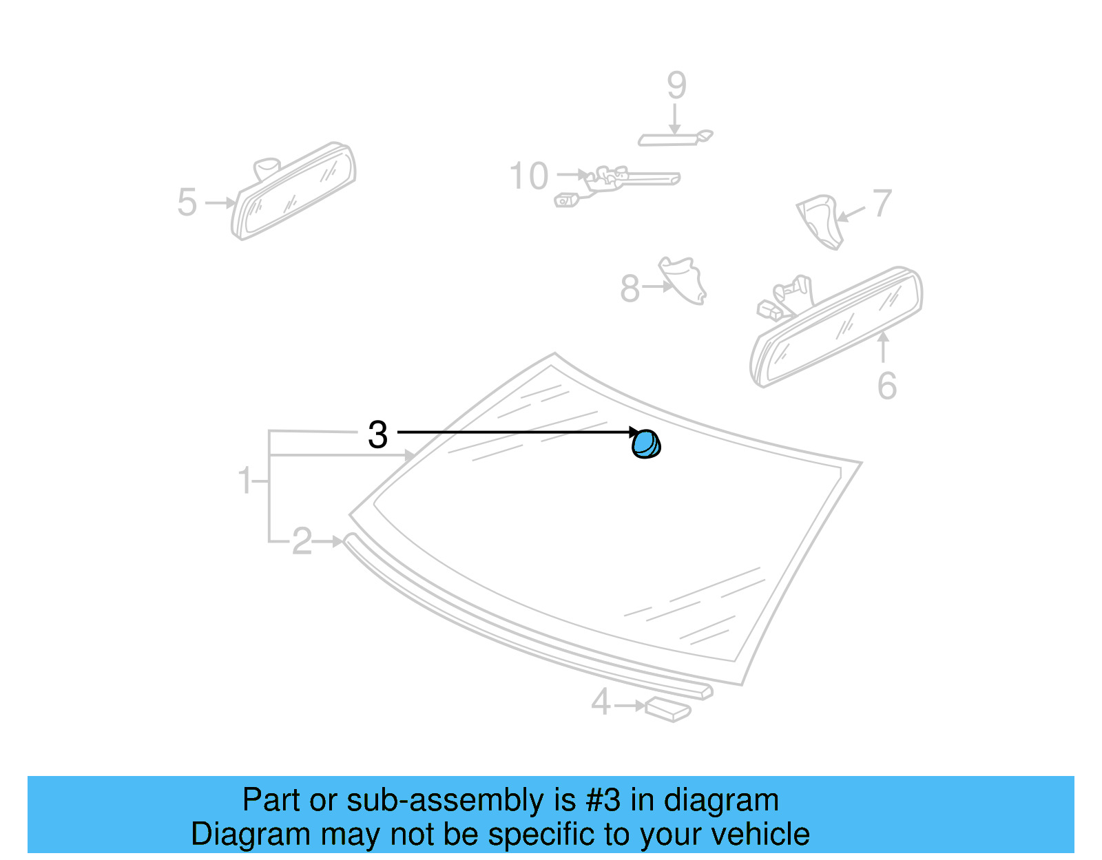 Mirror Support 3B0-845-543-A - View 21