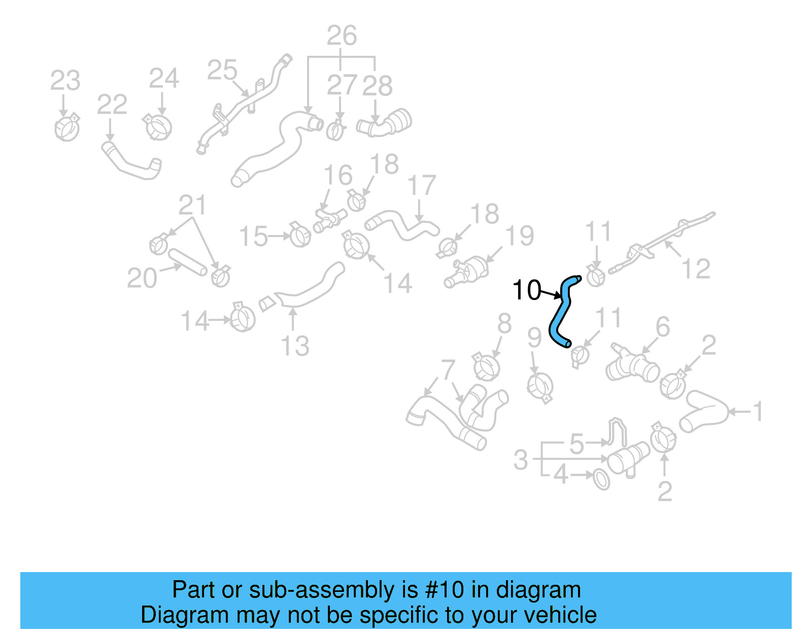 Connector Hose 3C0-121-447-BB - View 6
