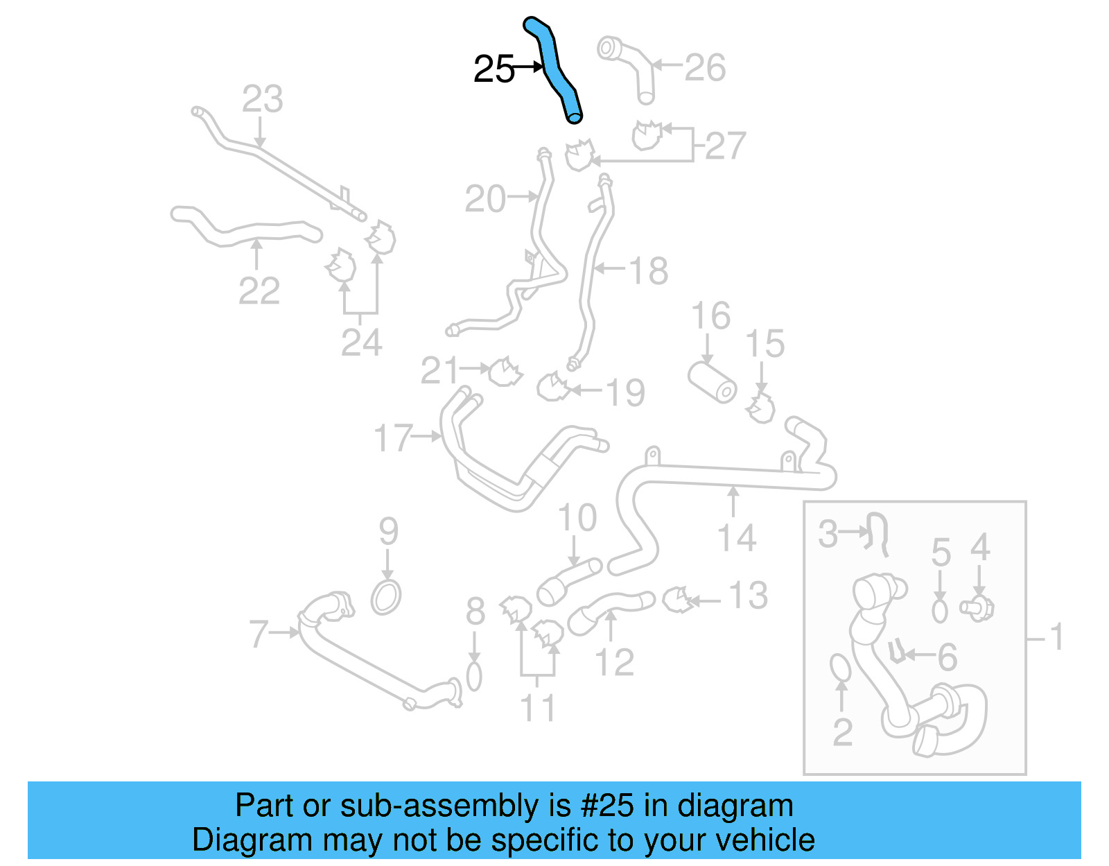 HVAC Heater Hose 7L0-815-374 - View 6