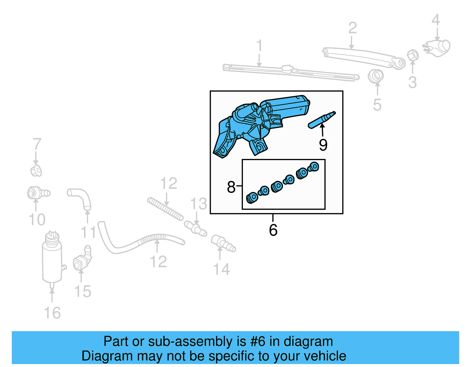 Back Glass Wiper Motor 1K9-955-711-B - View 11