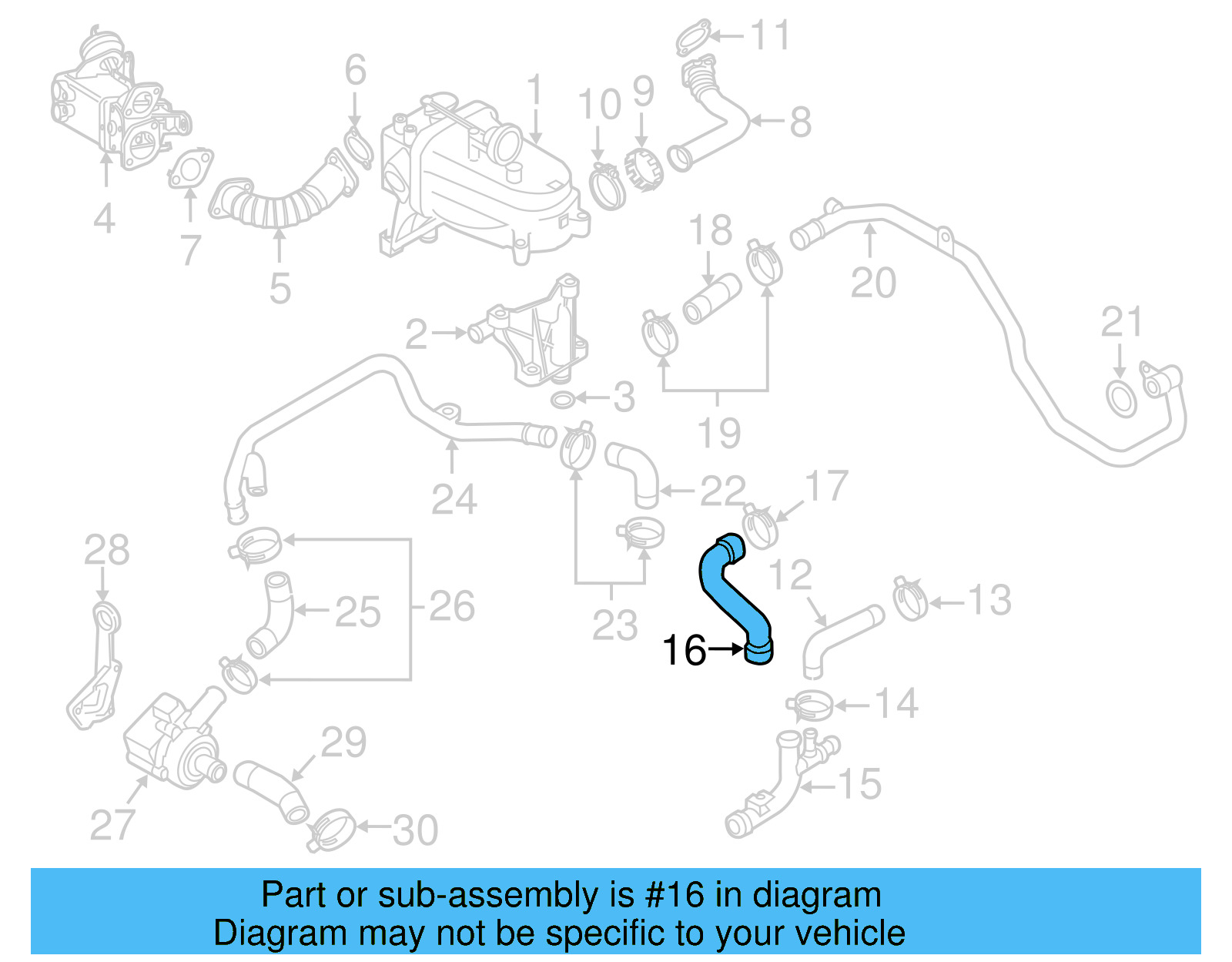 Coolant Hose 059-121-103-C - View 7