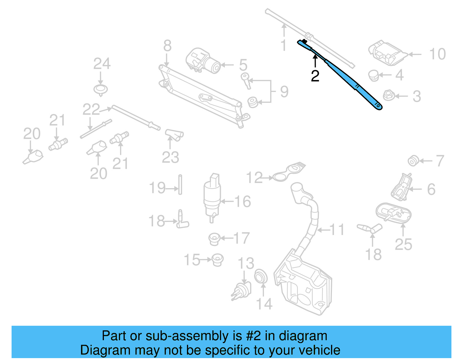 Wiper Arm 1K5-955-410-B-03C - View 7