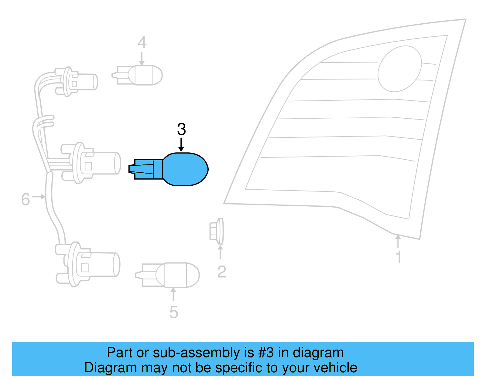 Tail Lamp Bulb 7B0-945-103 - View 4