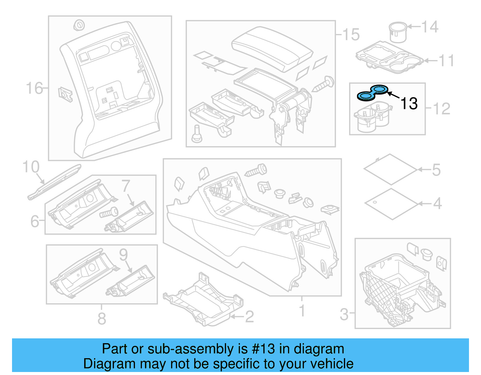 Console Compartment 7P6-863-092-A-1QB - View 4