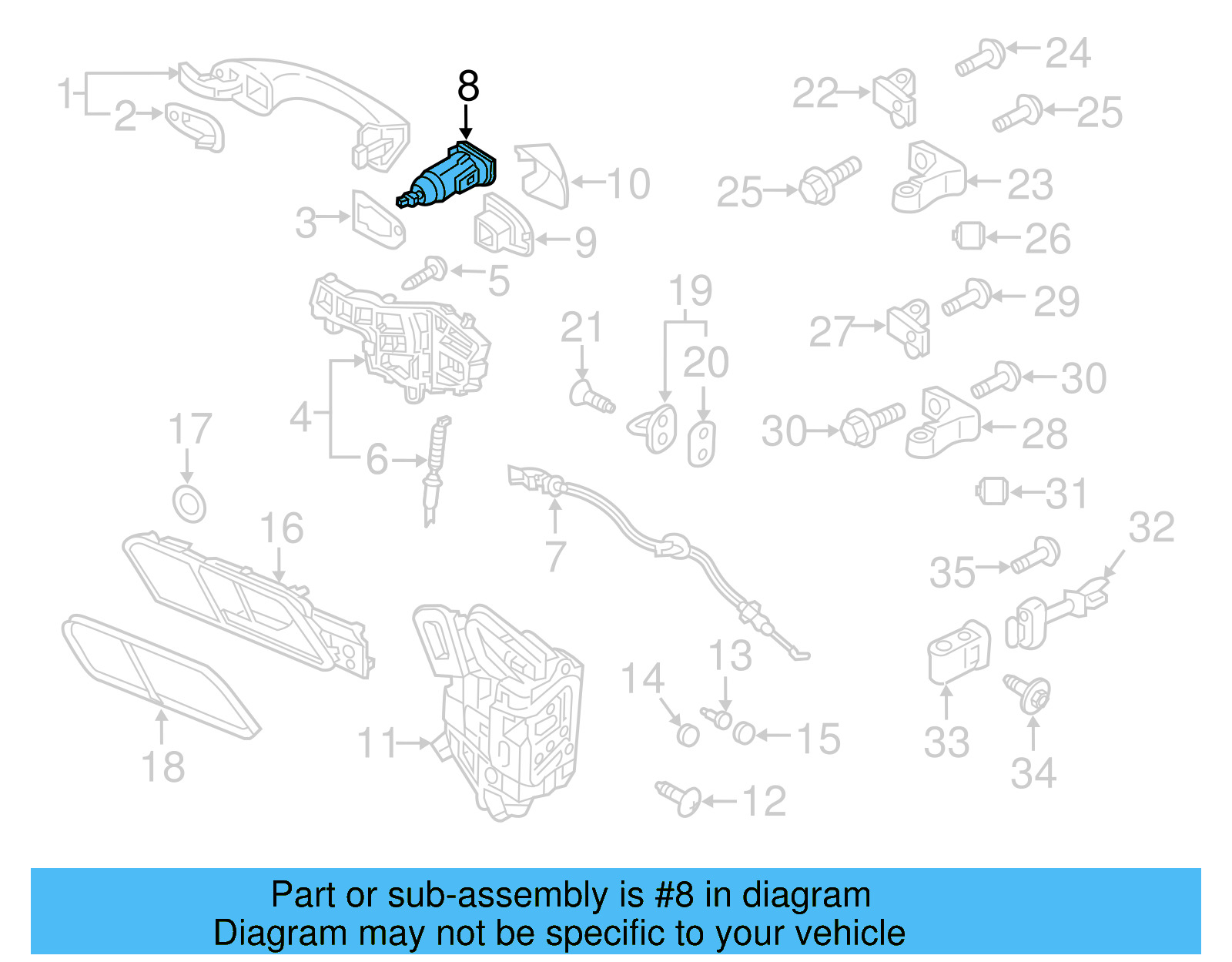 Lock Cylinder 107-837-167-EP - View 5