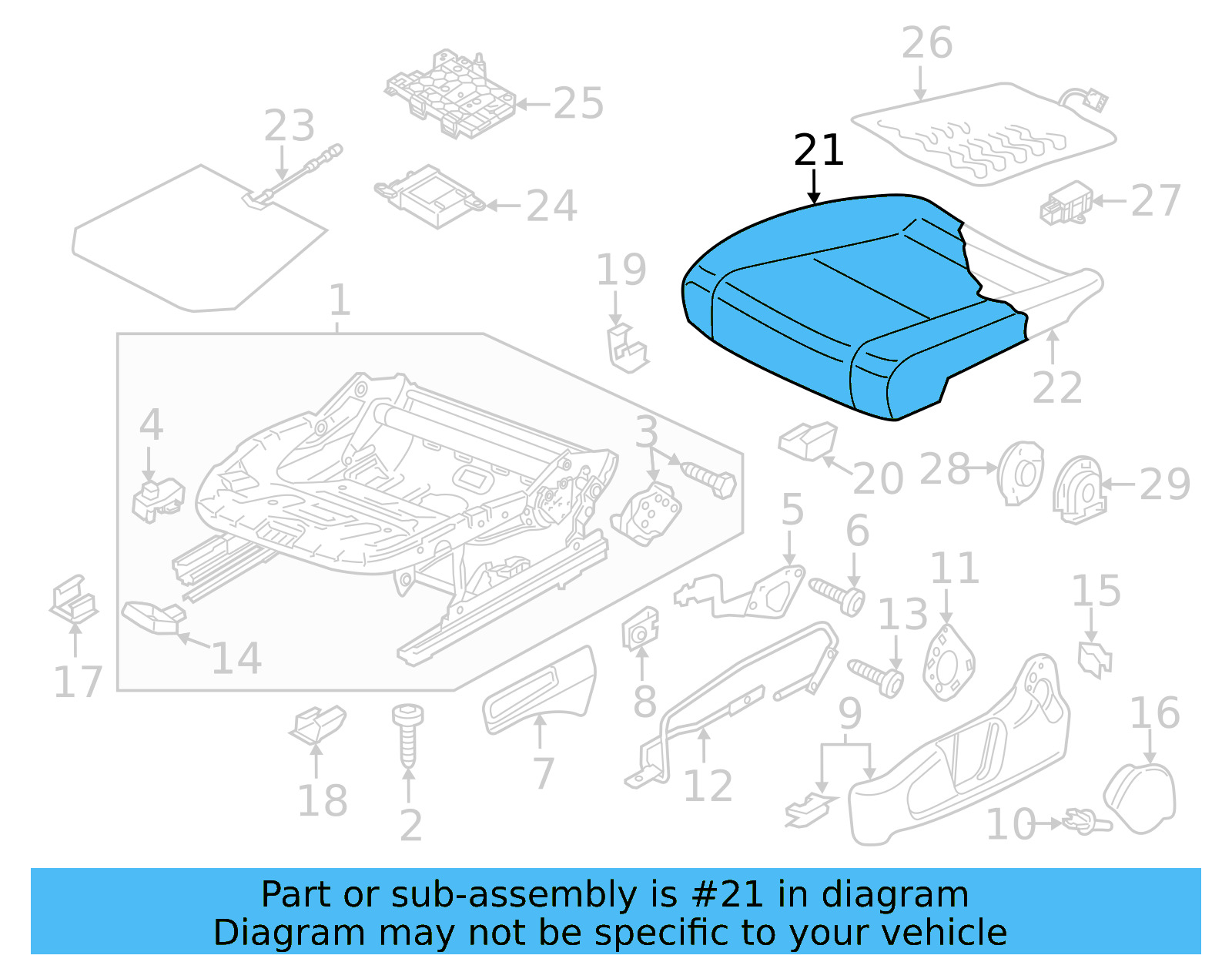 Seat Cover 561-881-406-CB-TJF - View 4