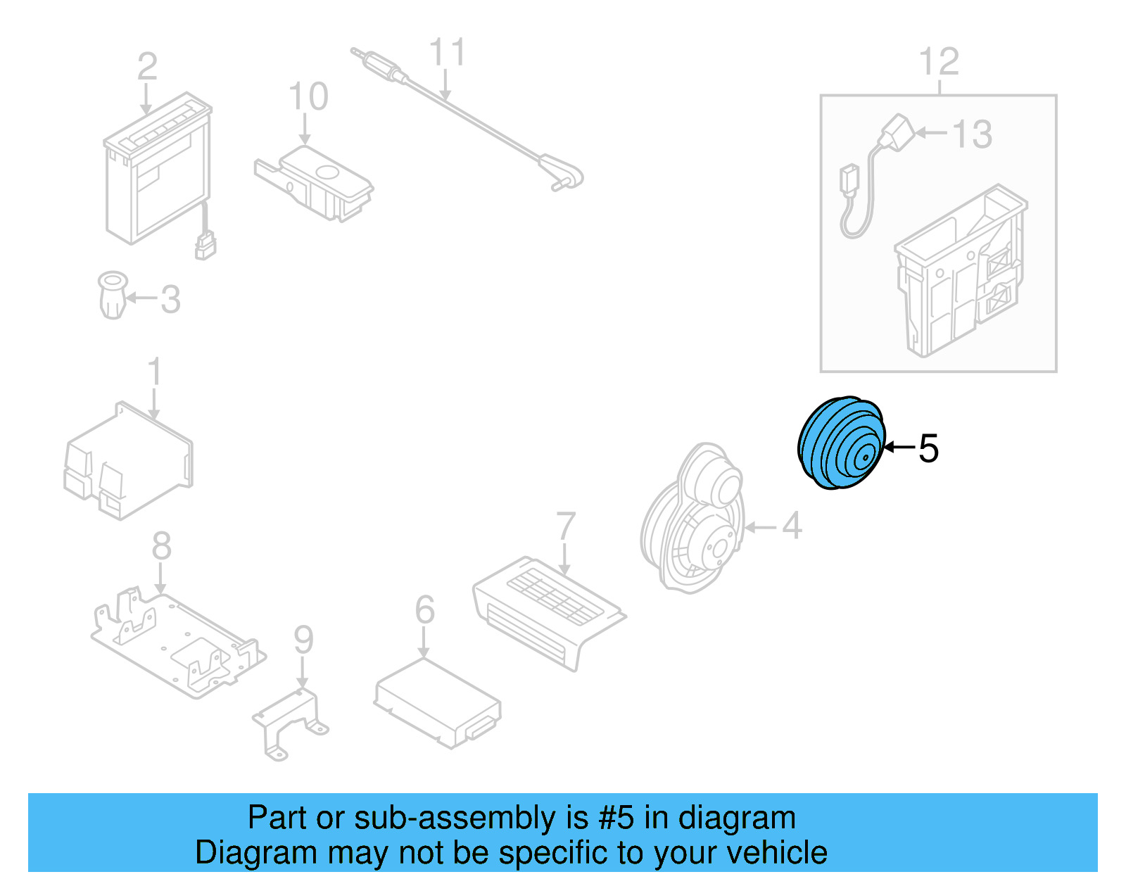 Rear Dr Speaker 3C0-035-453-B - View 27