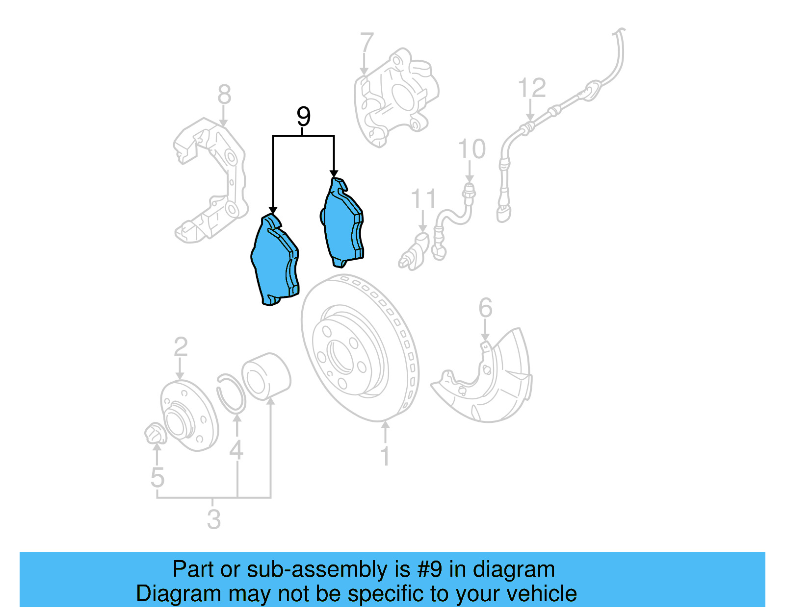 Disc Brake Pad Set 1J0-698-151-Q - View 5