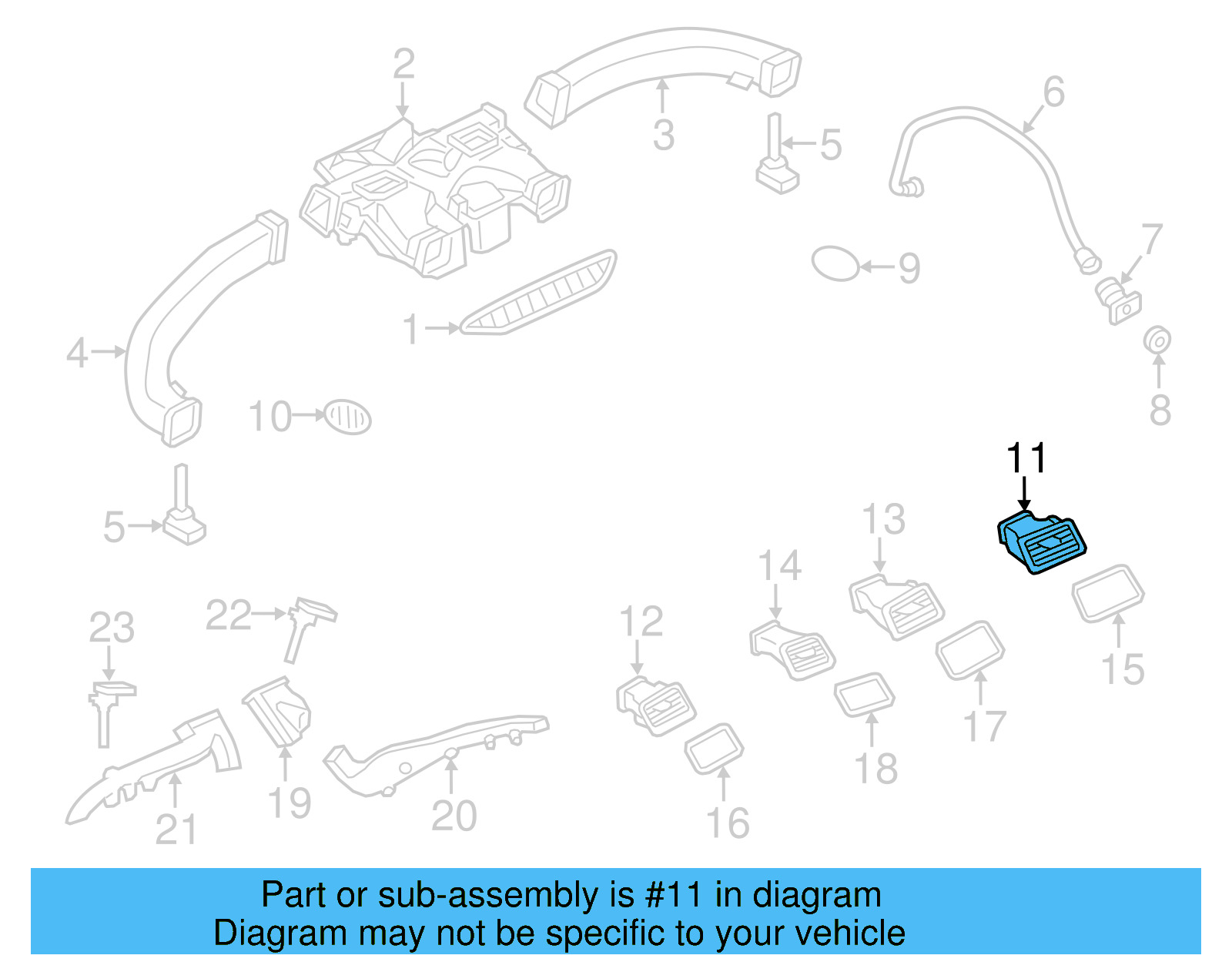 Vent Louver 7P1-819-704-B-UBN - View 9