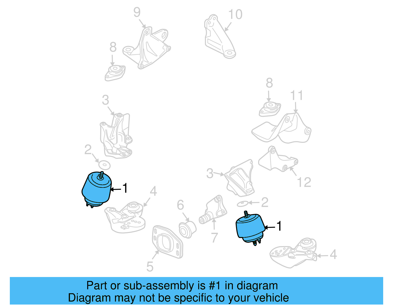 Motor Mount 3B7-199-379-A - View 5