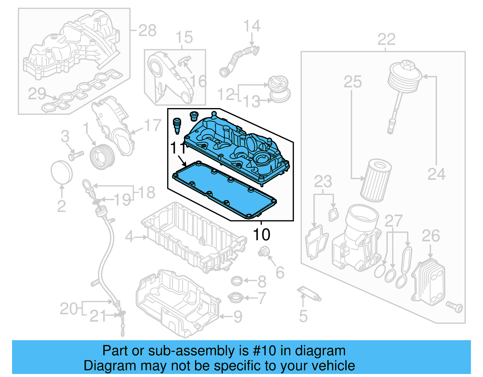 Valve Cover 03L-103-469-R - View 5
