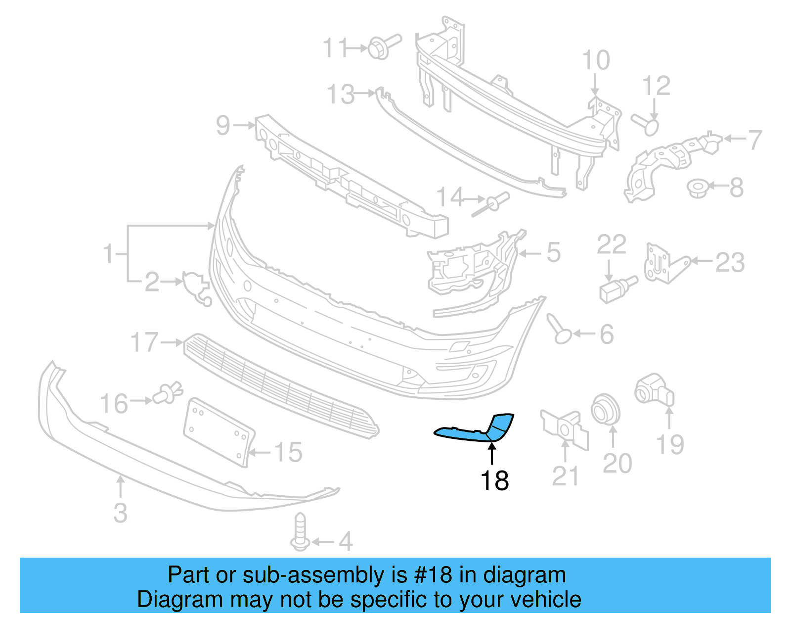 Outer Grille 5GE-853-666-041 - View 4