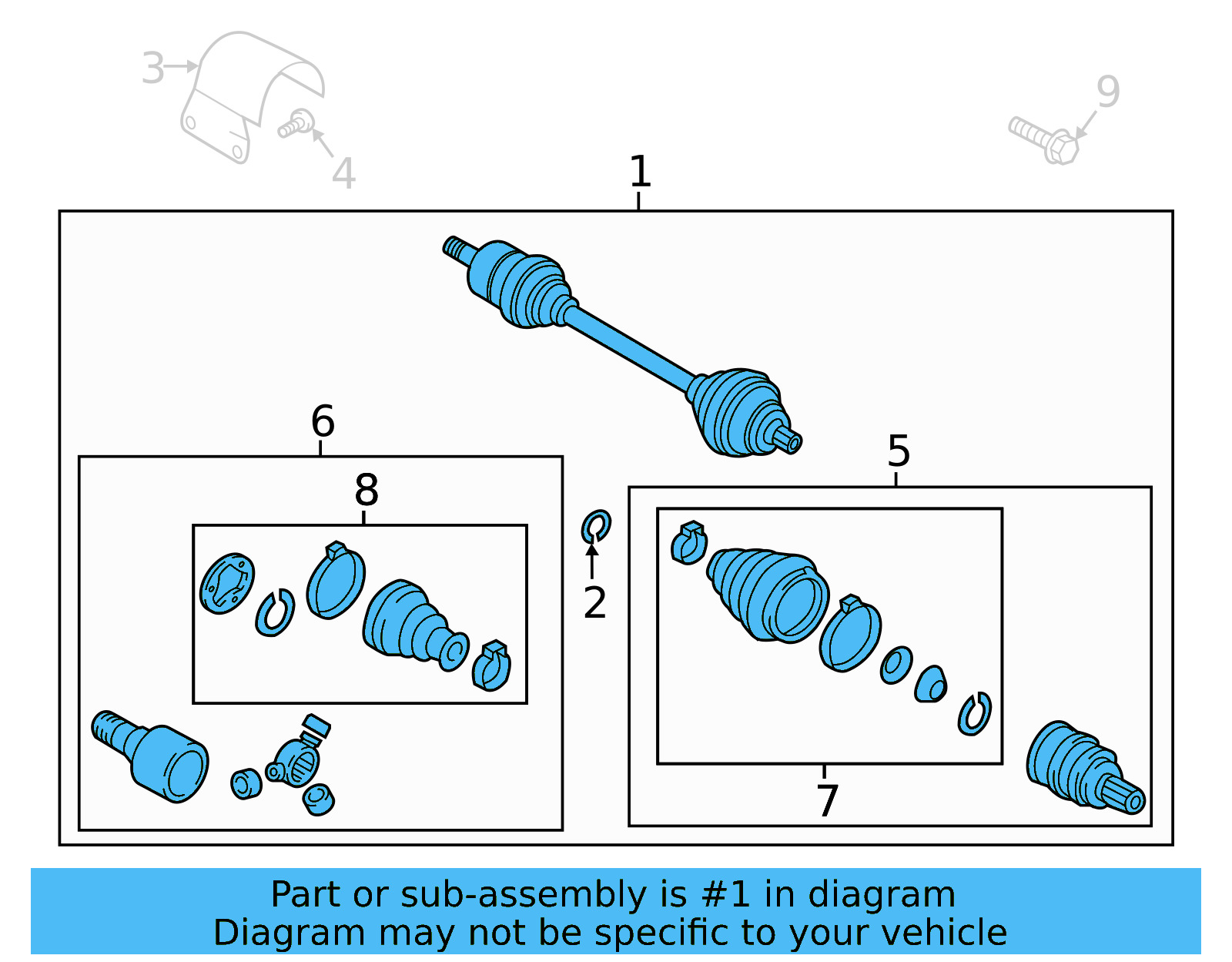 Axle Assembly 5Q6-407-272-S - View 2