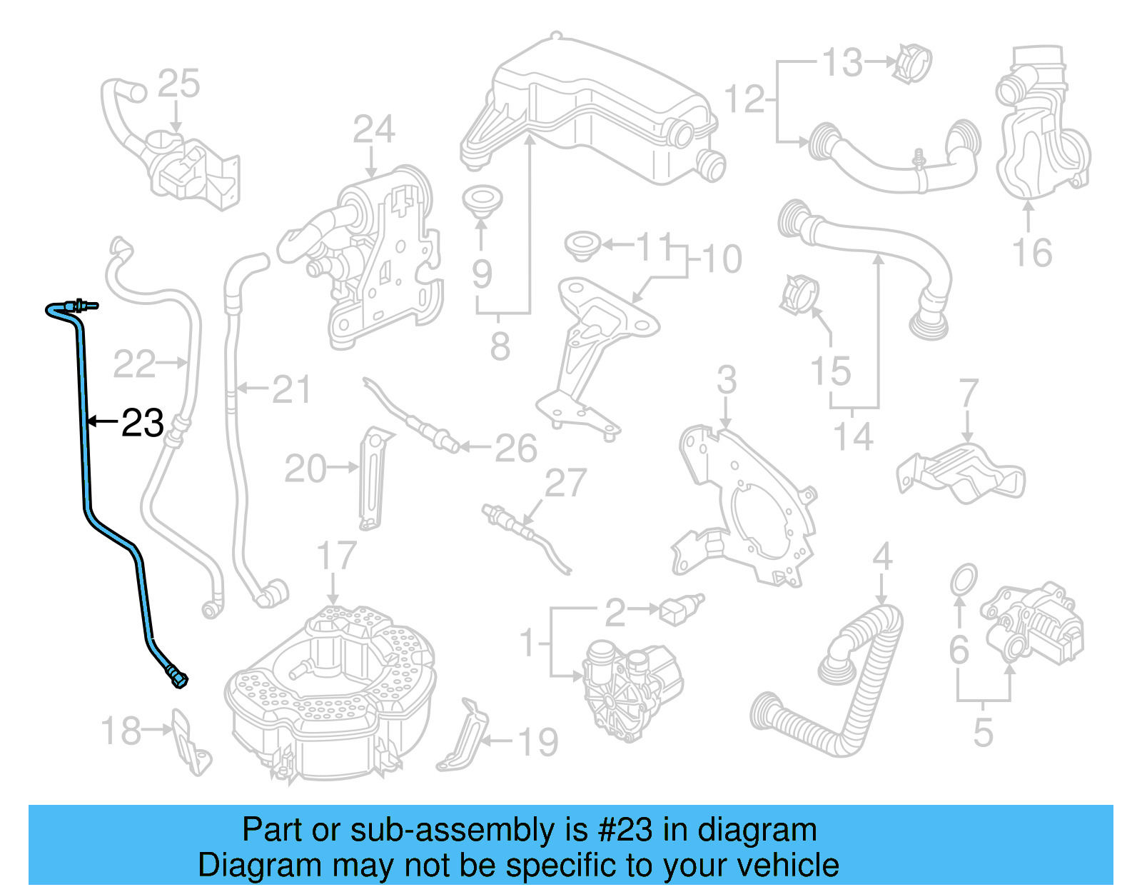 Vent Hose 5C0-201-931-G - View 2