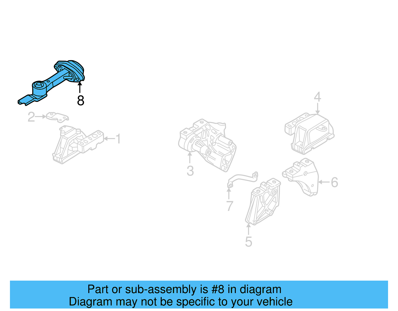 Rear Support 1J0-199-851-AA - View 30