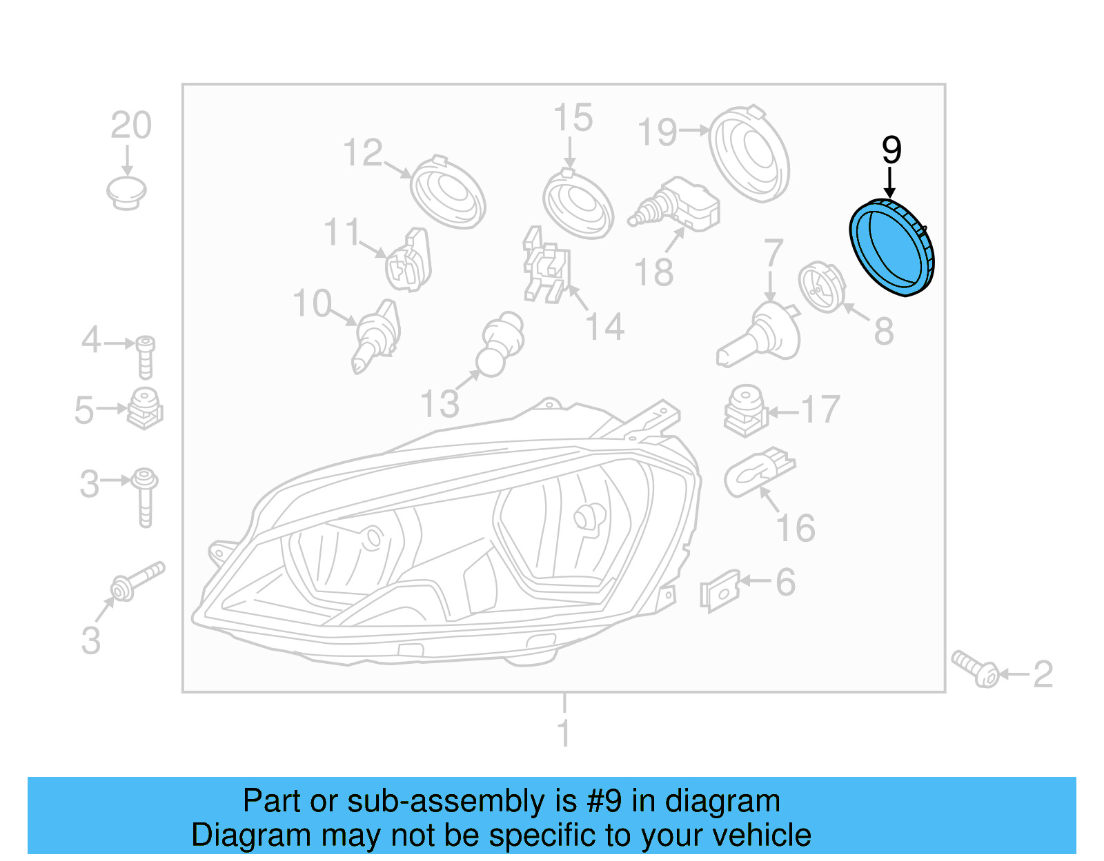 Low Beam Bulb Cap 5G0-941-607-C - View 12