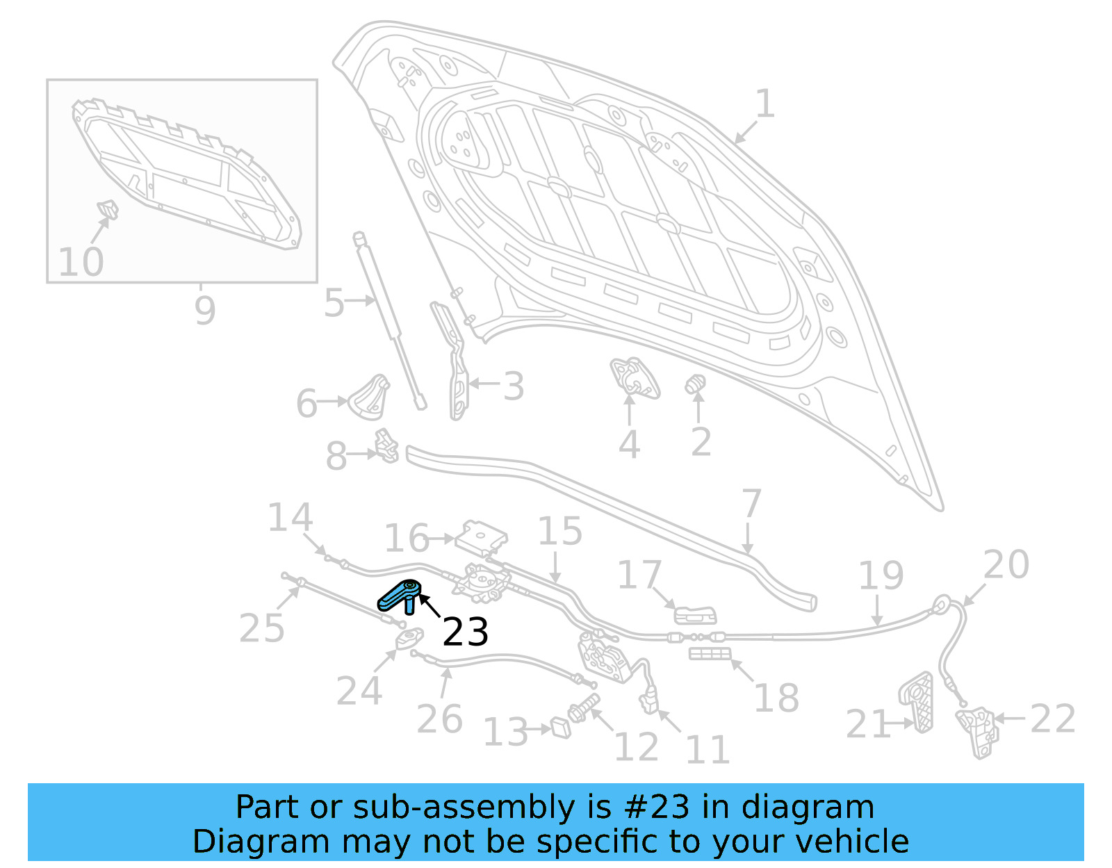 Release Lever 3CM-823-661-A-9B9 - View 9