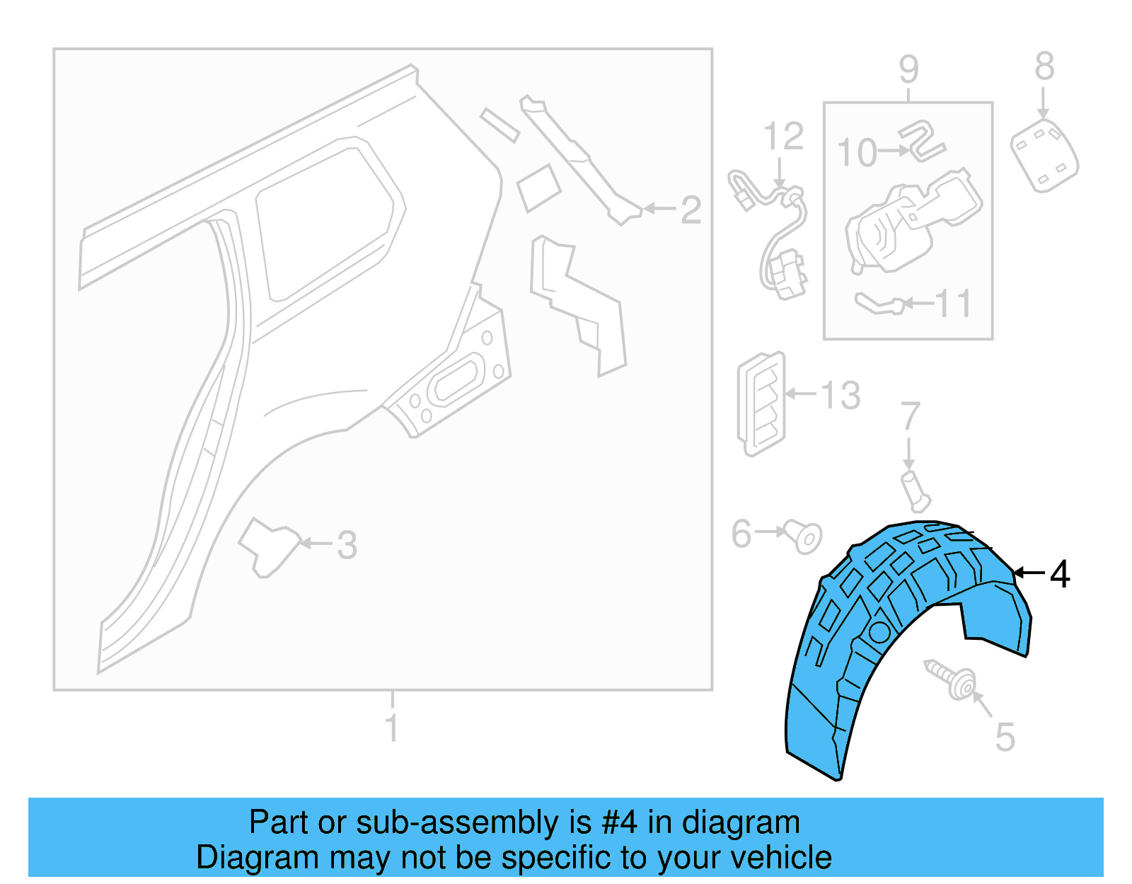 Wheelhouse Liner 5G9-810-971-D - View 4