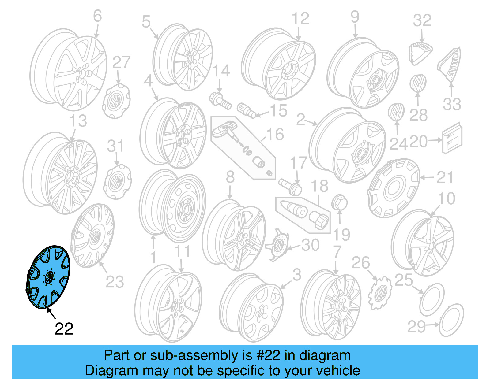Wheel Cover 1C0-601-147-P-16Z - View 10