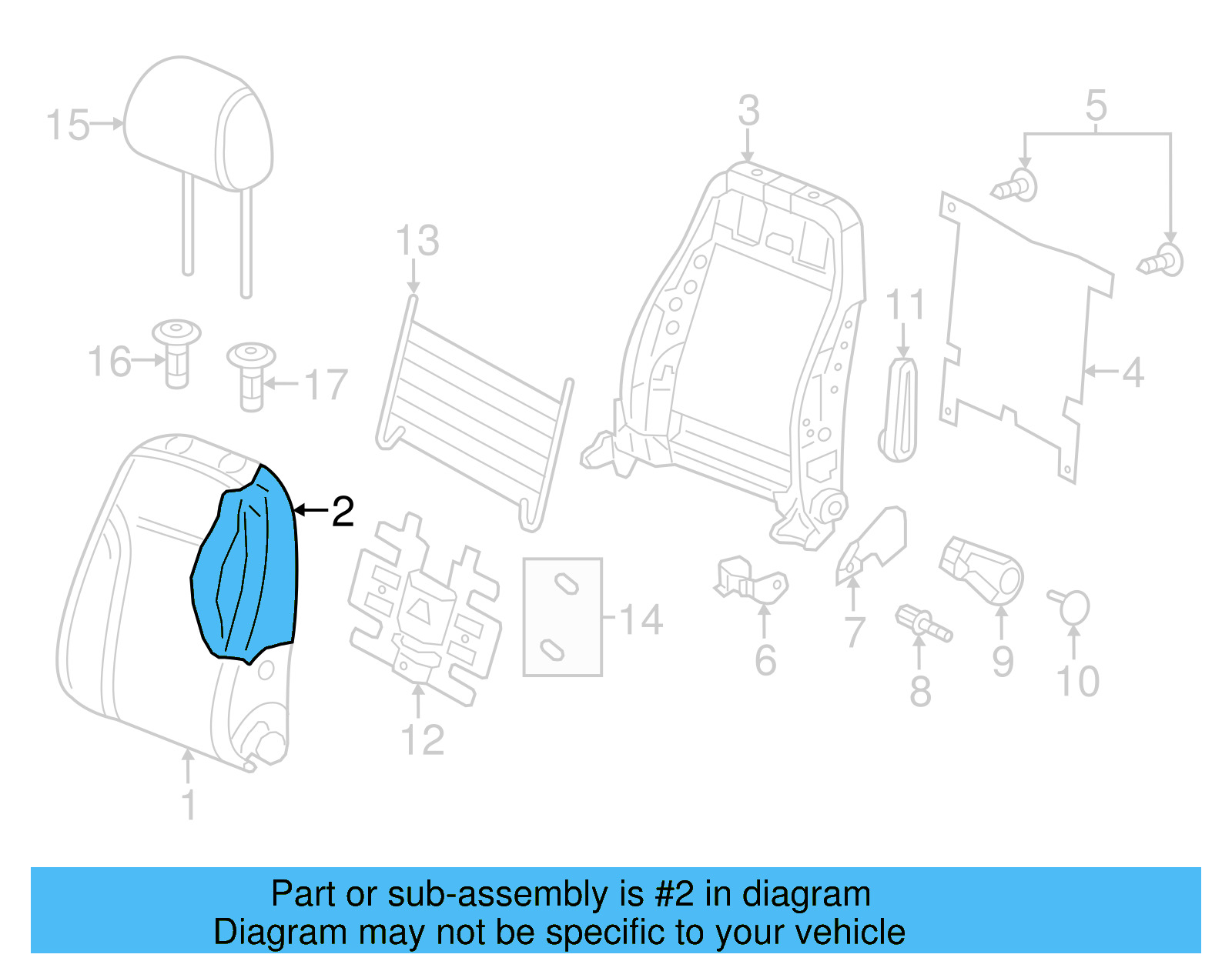 Seat Back Pad 5C6-881-776-BB - View 7