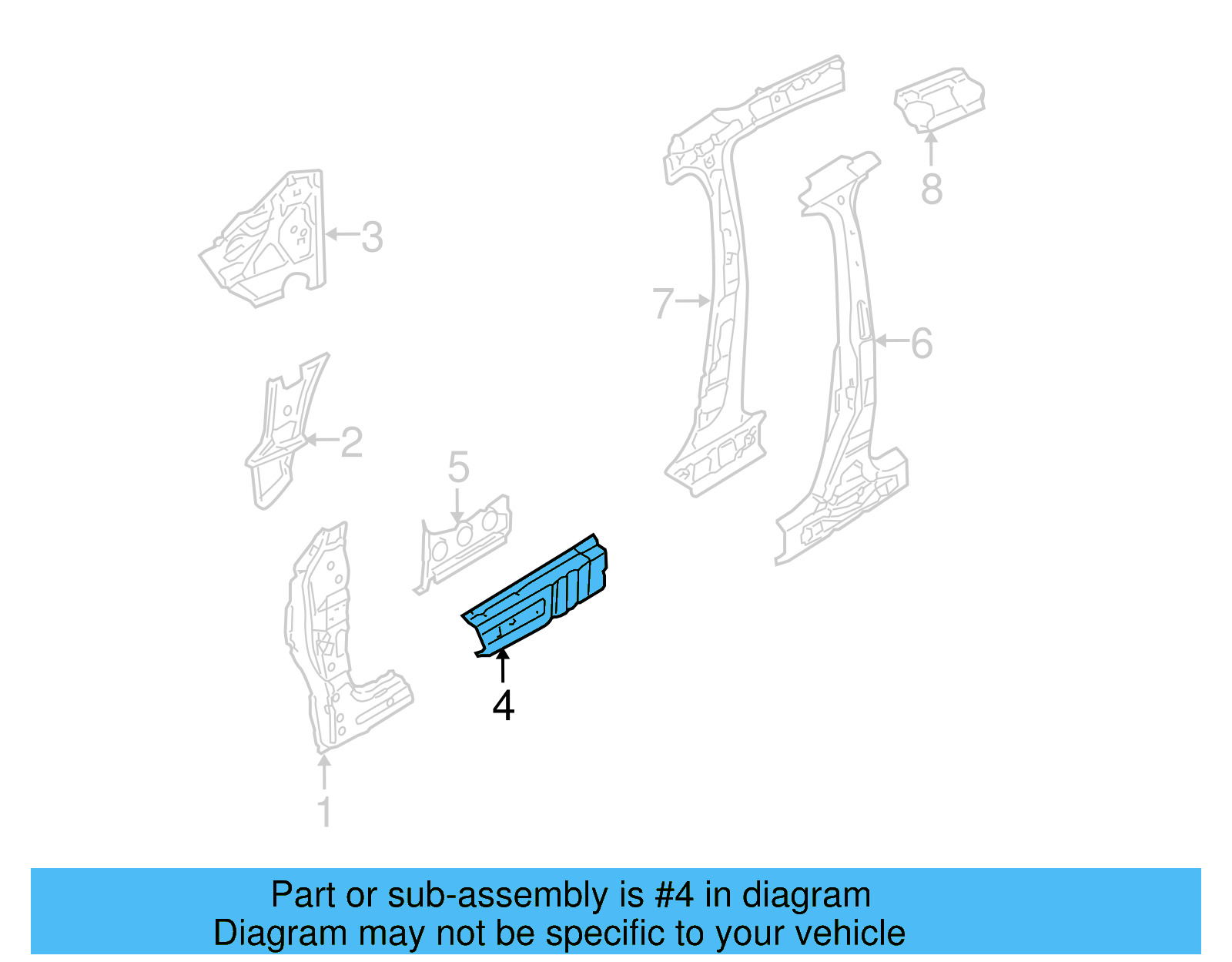 Inner Rocker 1K4-810-607-A - View 3