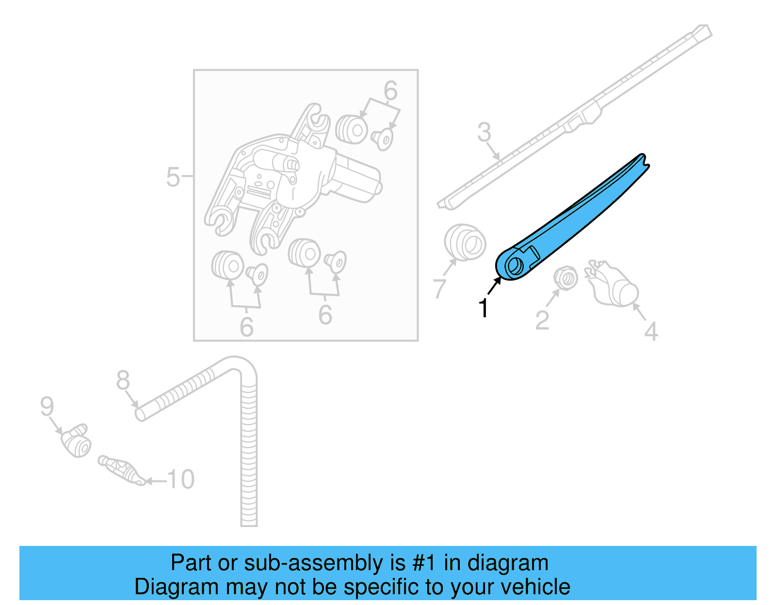 Wiper Arm 3CN-955-707-03C - View 6