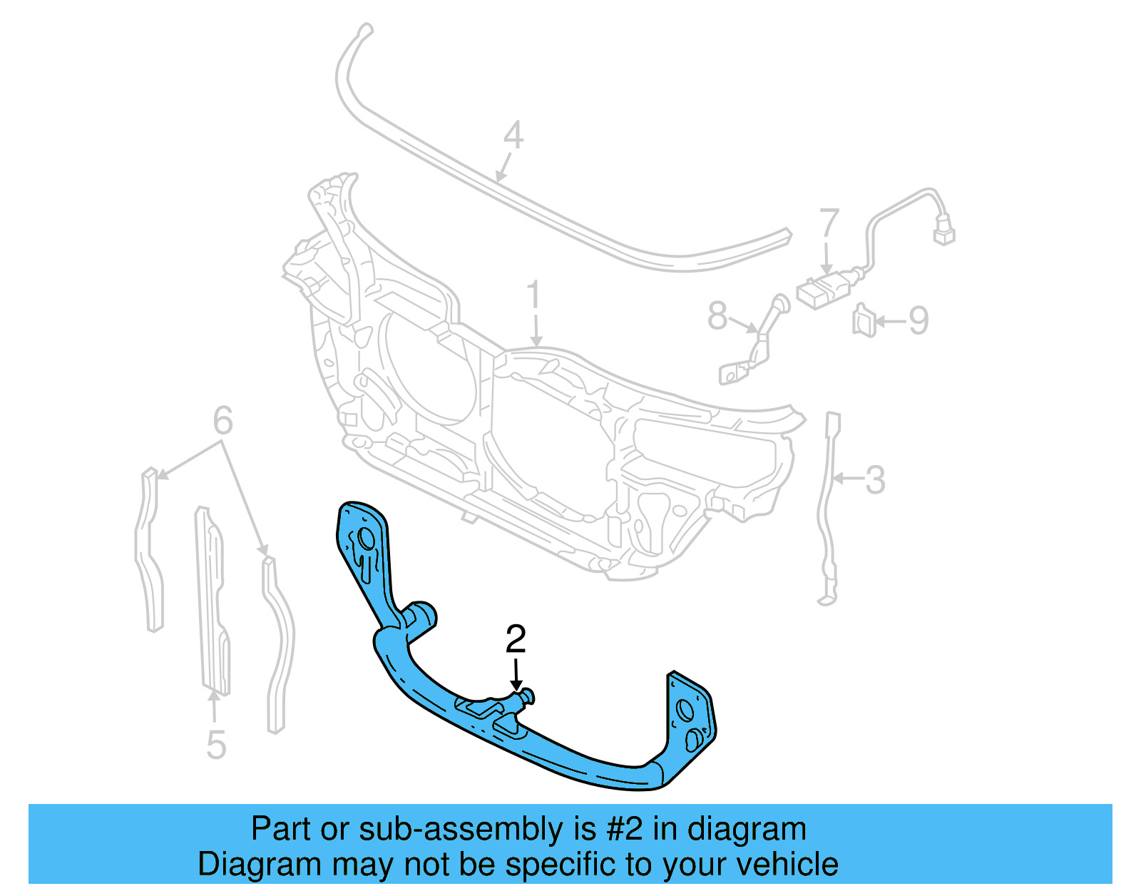 Cross Tube 3B0-199-521-G - View 6
