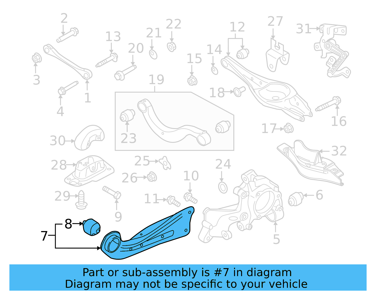 Trailing Arm 3QF-505-223-B - View 9