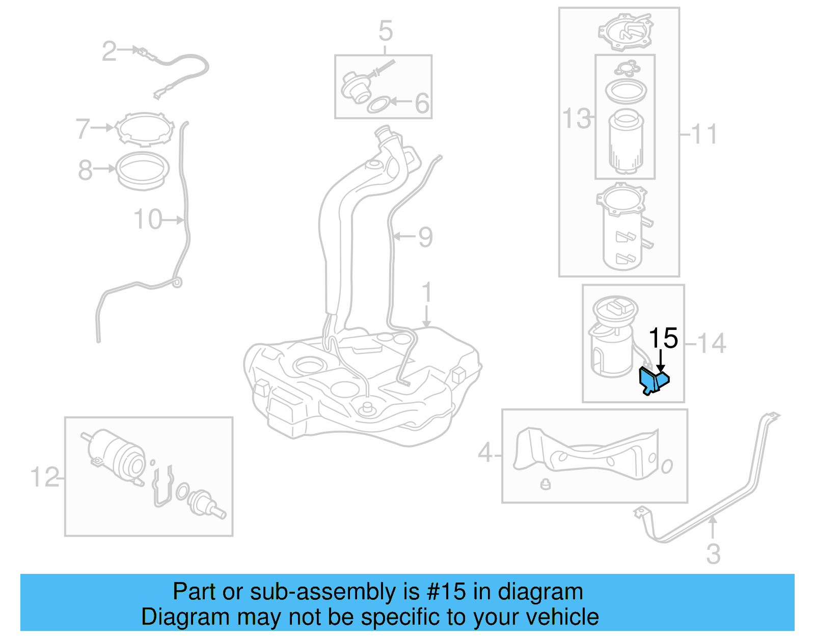Fuel Sender Unit 1K0-919-673-K - View 11