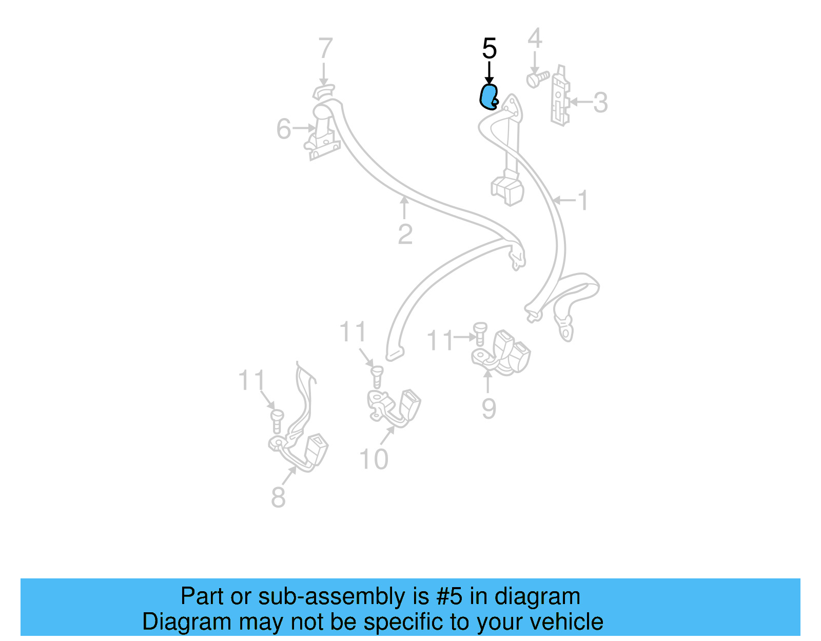 Retractor Assembly Cap 1J0-858-189-C-B41 - View 8