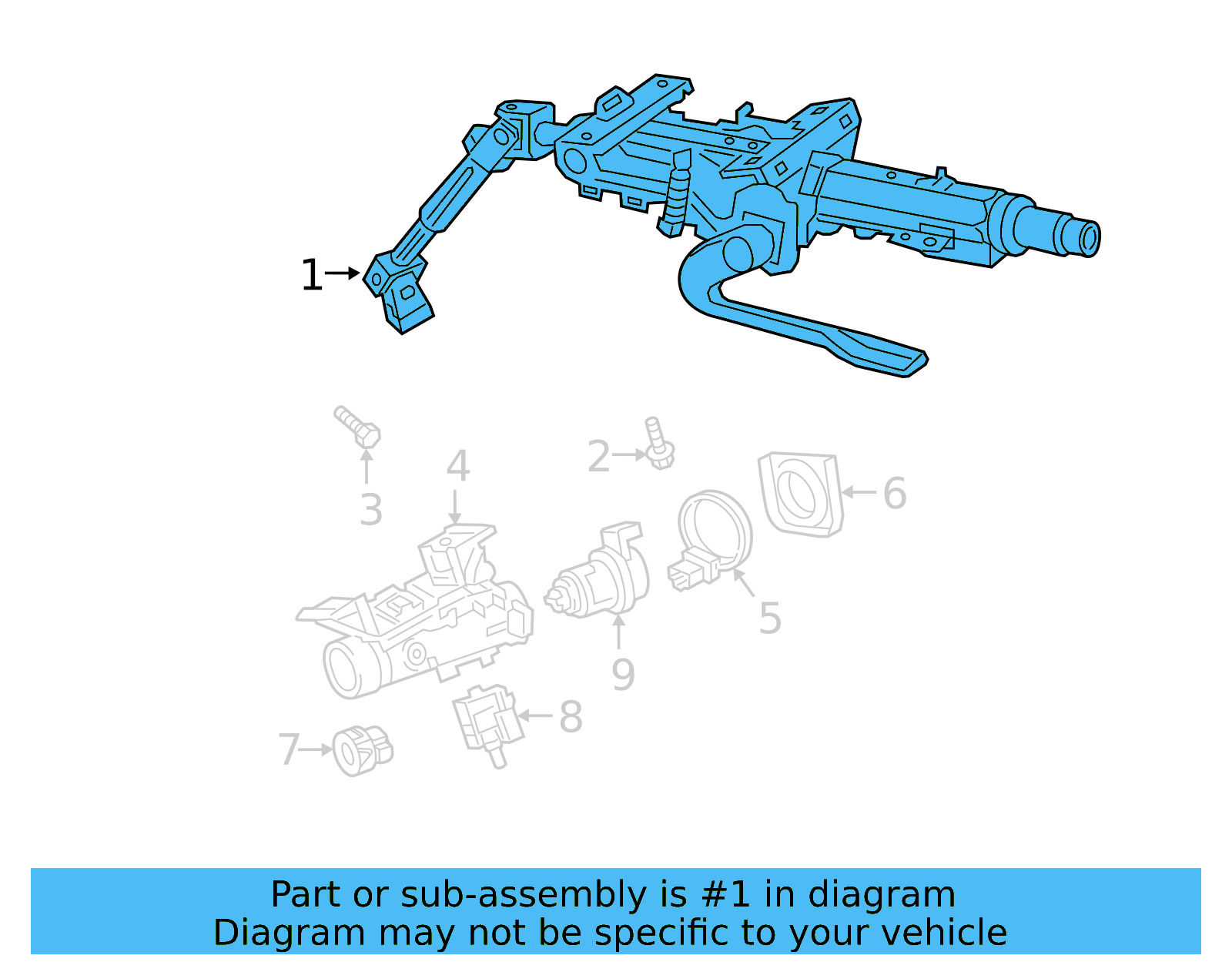 Steering Column 3QF-419-512-L - View 5