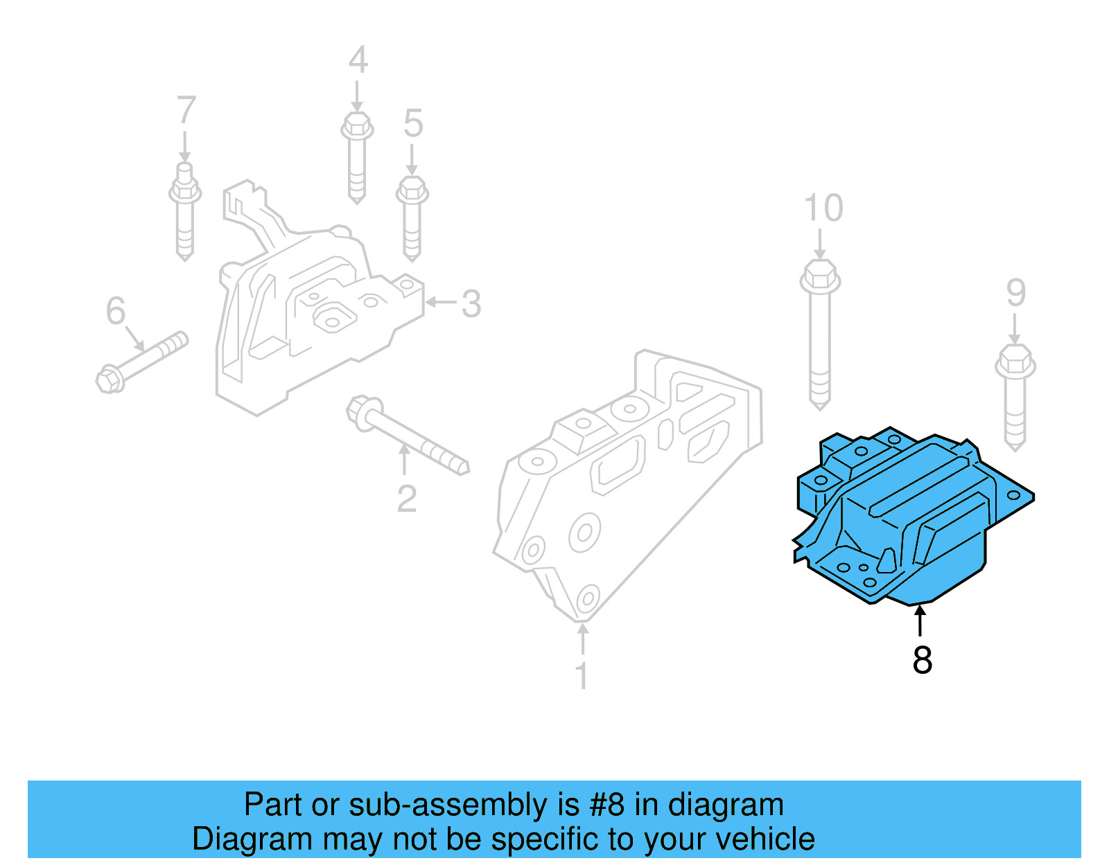 Trans Mount 3QF-199-555-B - View 5
