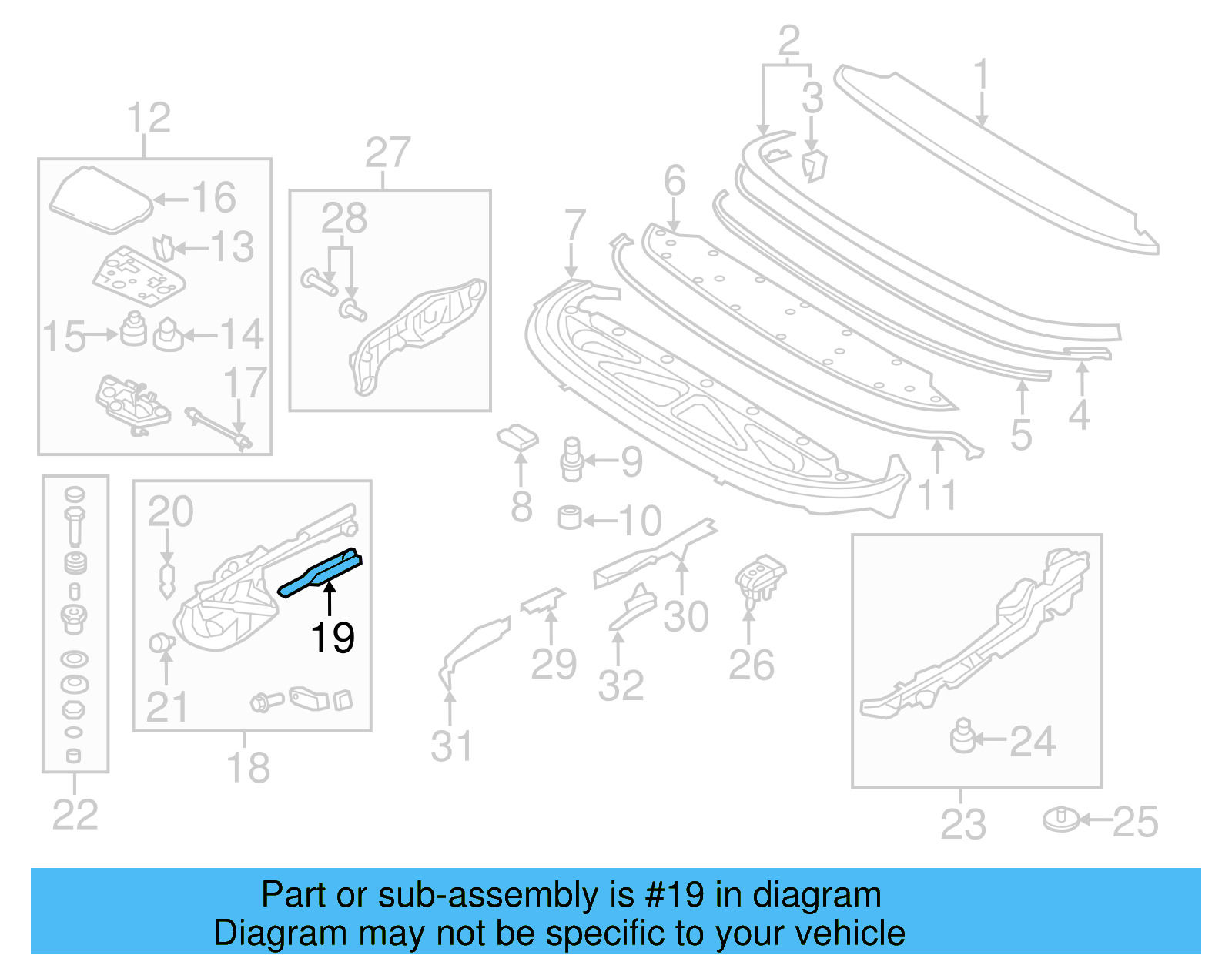 Hinge Assembly Retainer 1Q0-825-960-C