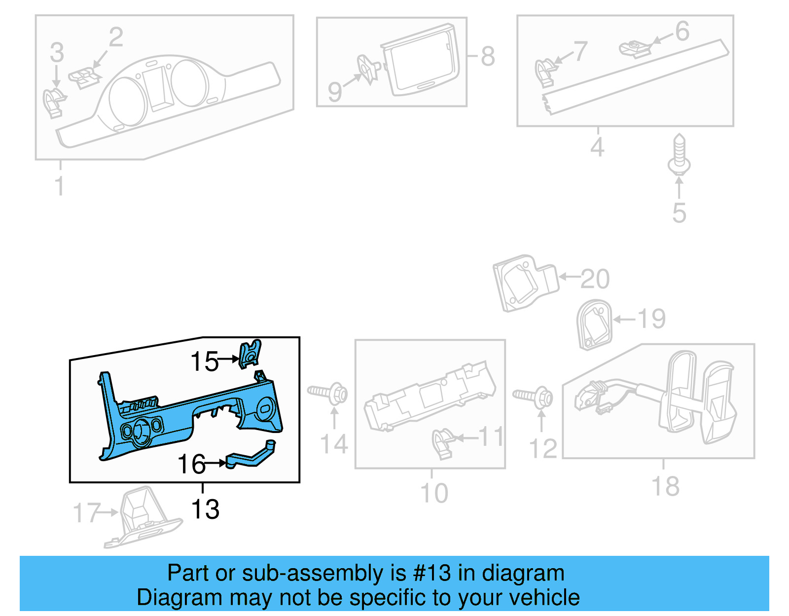 Lower Trim Panel 3AB-857-200-A-1QB - View 6