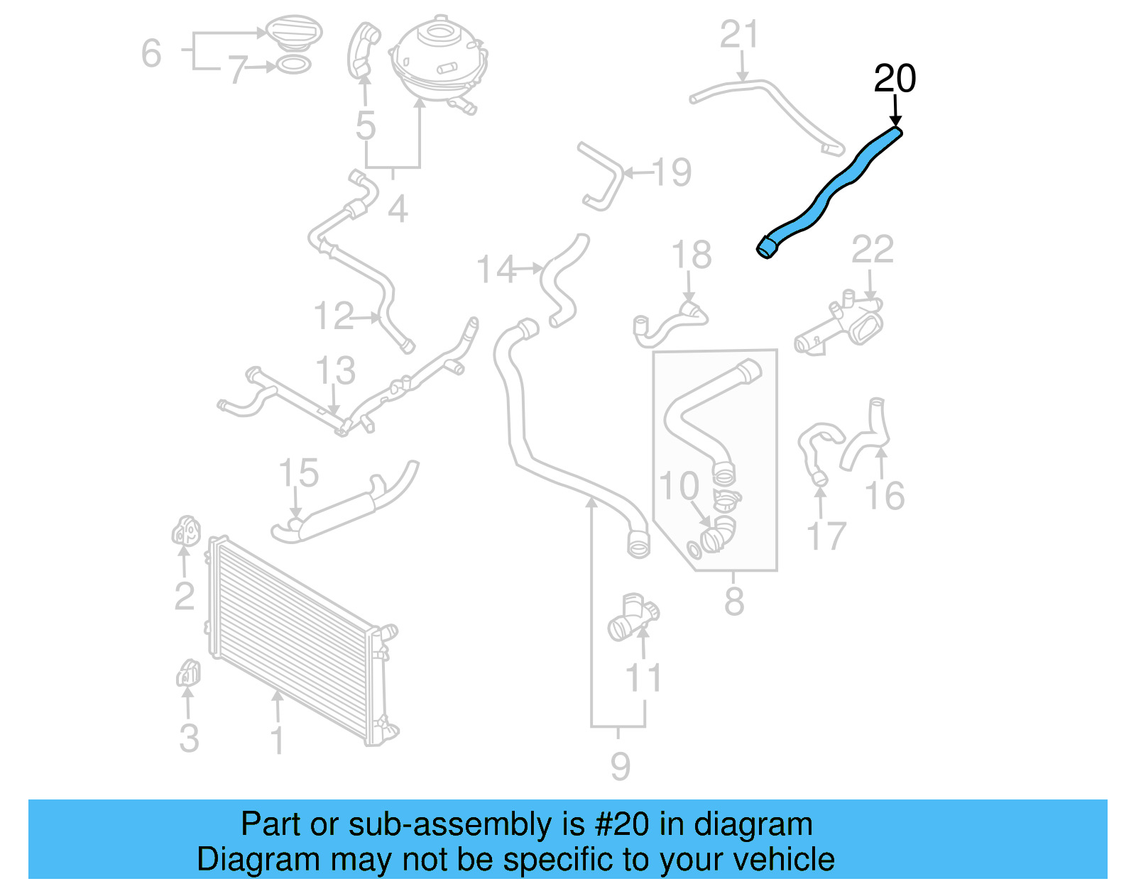 Hose 1C0-121-081-B - View 7