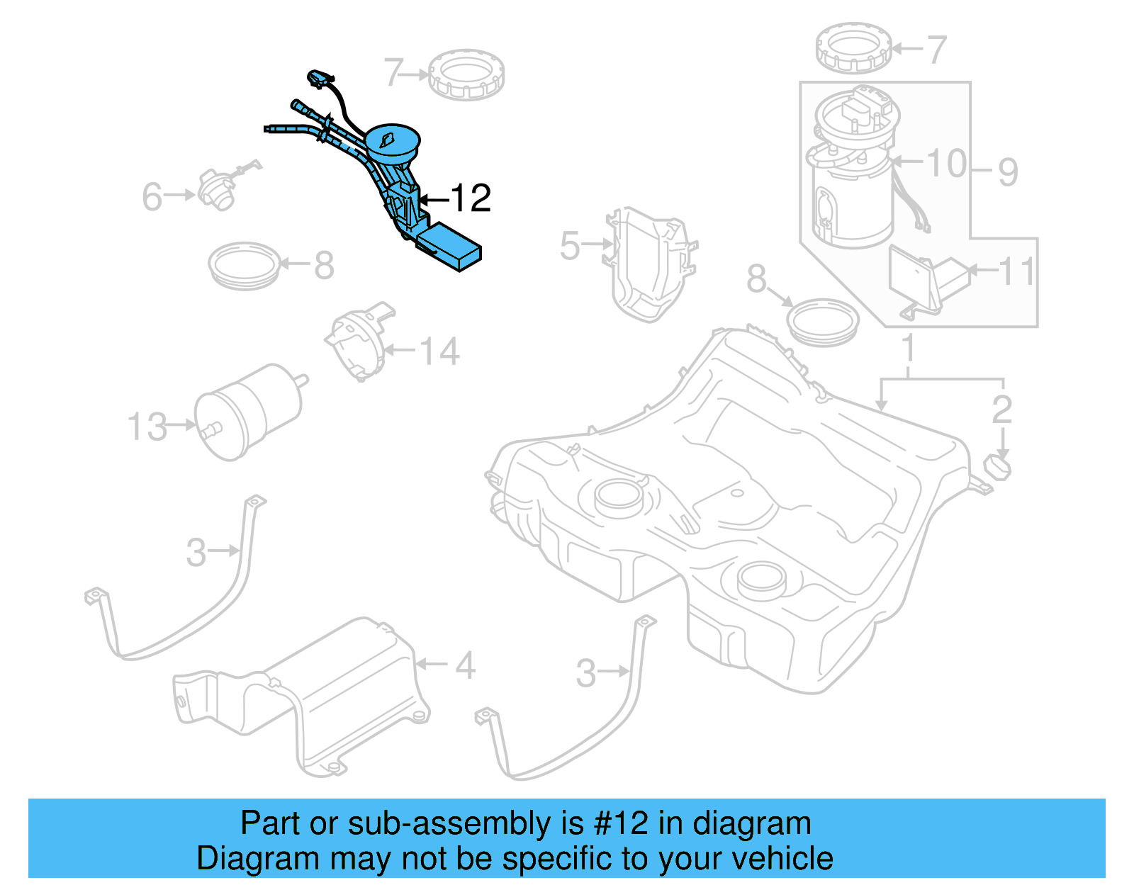 Fuel Gauge 8L9-919-673-J - View 7