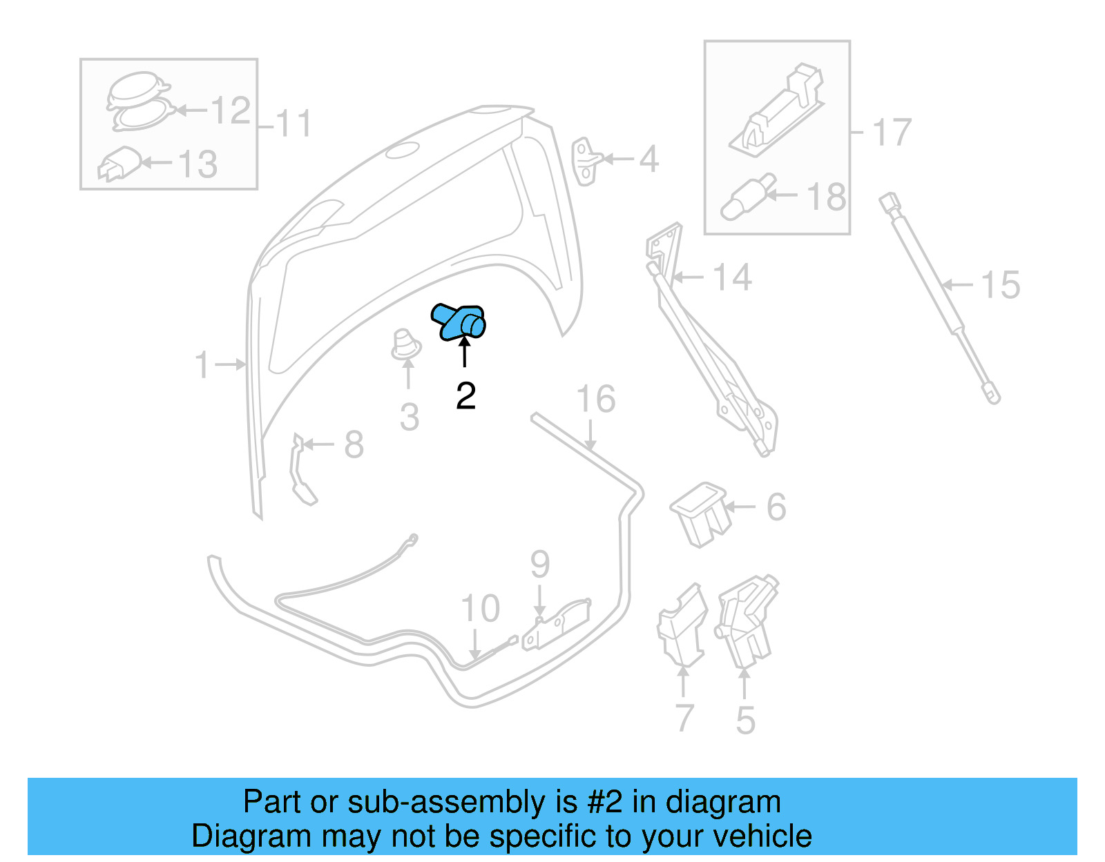 Trunk Lid Bumper 1Q0-827-499-B - View 7