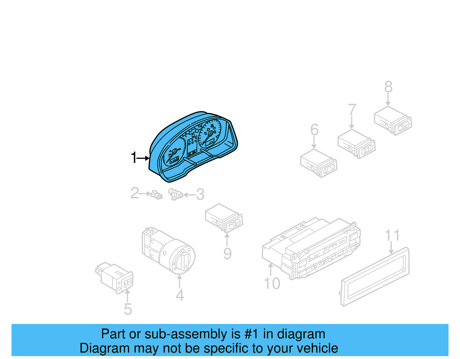 Cluster Assembly 1J5-920-906-N - View 7