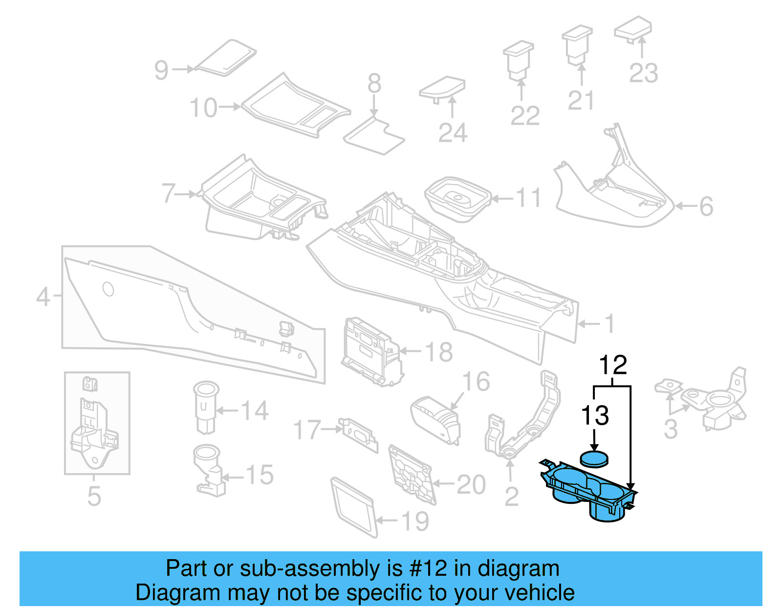 Cup Holder 5K0-862-531-A-82V - View 23